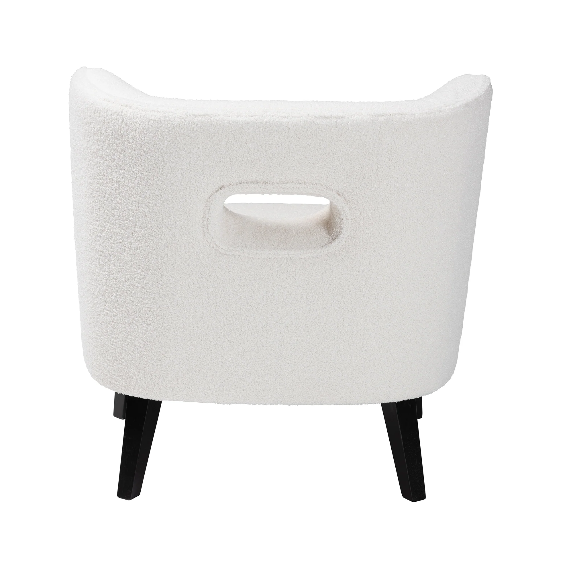 Baxton Studio Naara Modern and Contemporary Ivory Boucle Upholstered and Black Finished Wood Accent Chair - Image 7