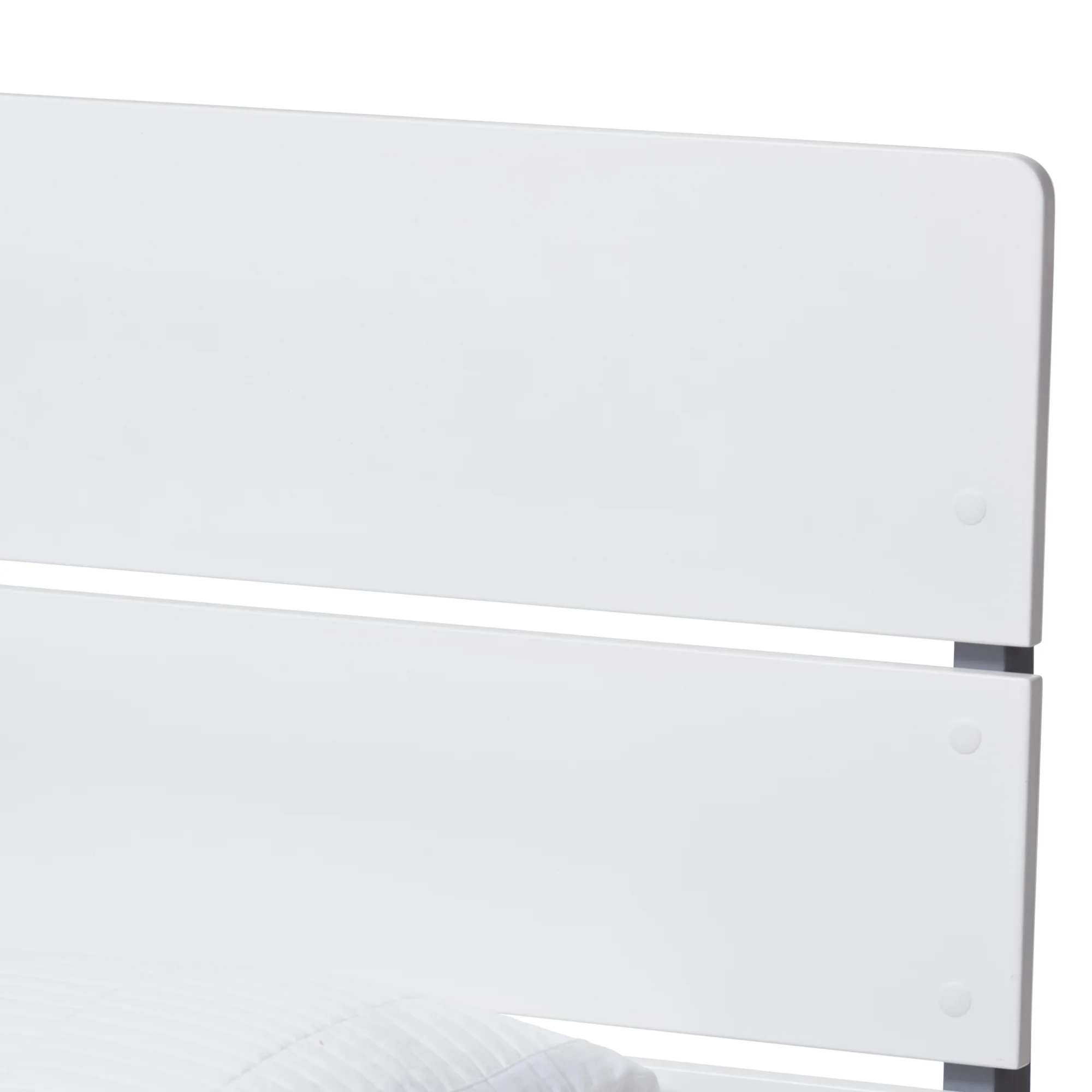 Baxton Studio Nereida Modern Classic Mission Style White and Dark Grey-Finished Wood Twin Platform Bed - Image 5