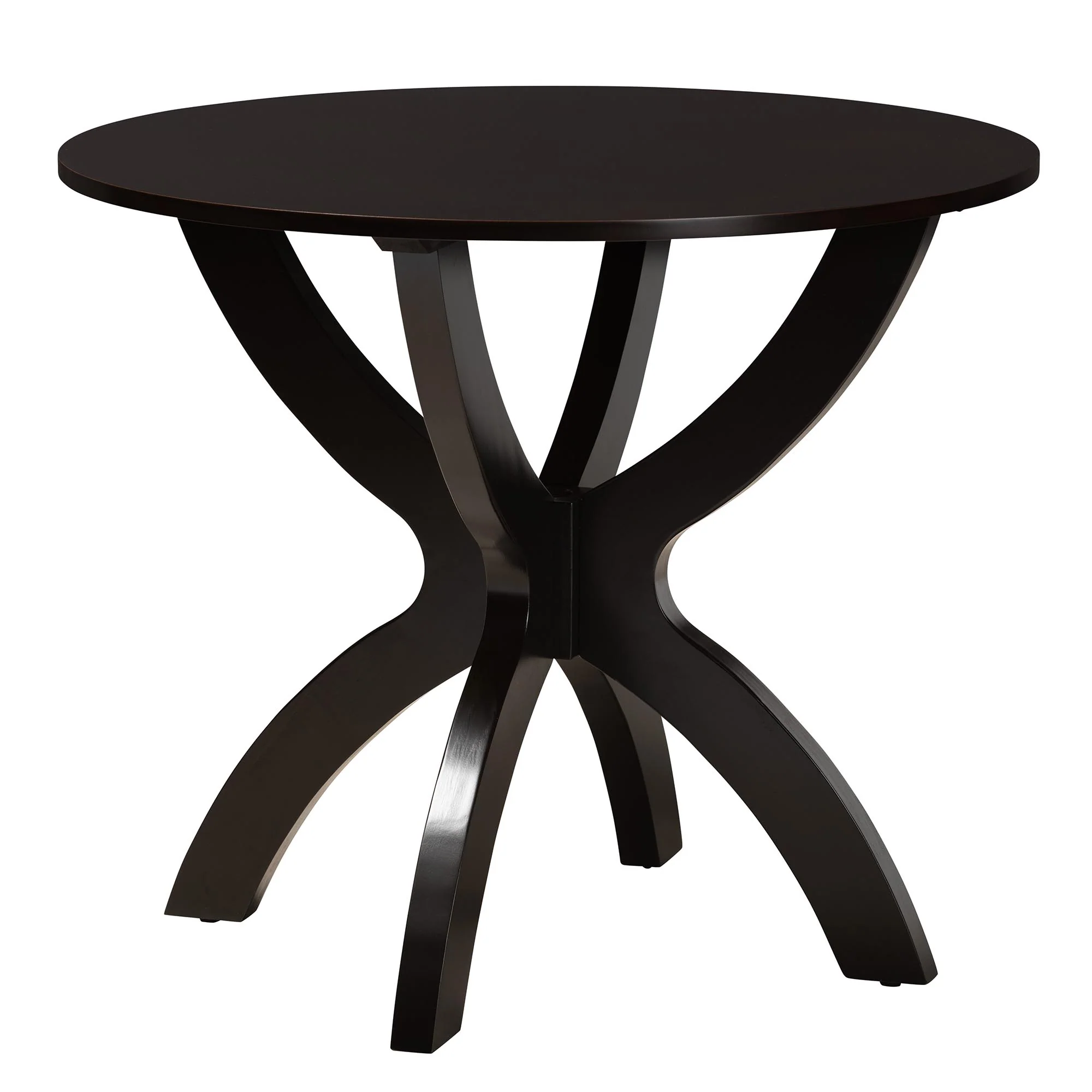 Baxton Studio Noemi Modern Beige Fabric and Dark Brown Finished Wood 5-Piece Dining Set - Image 6