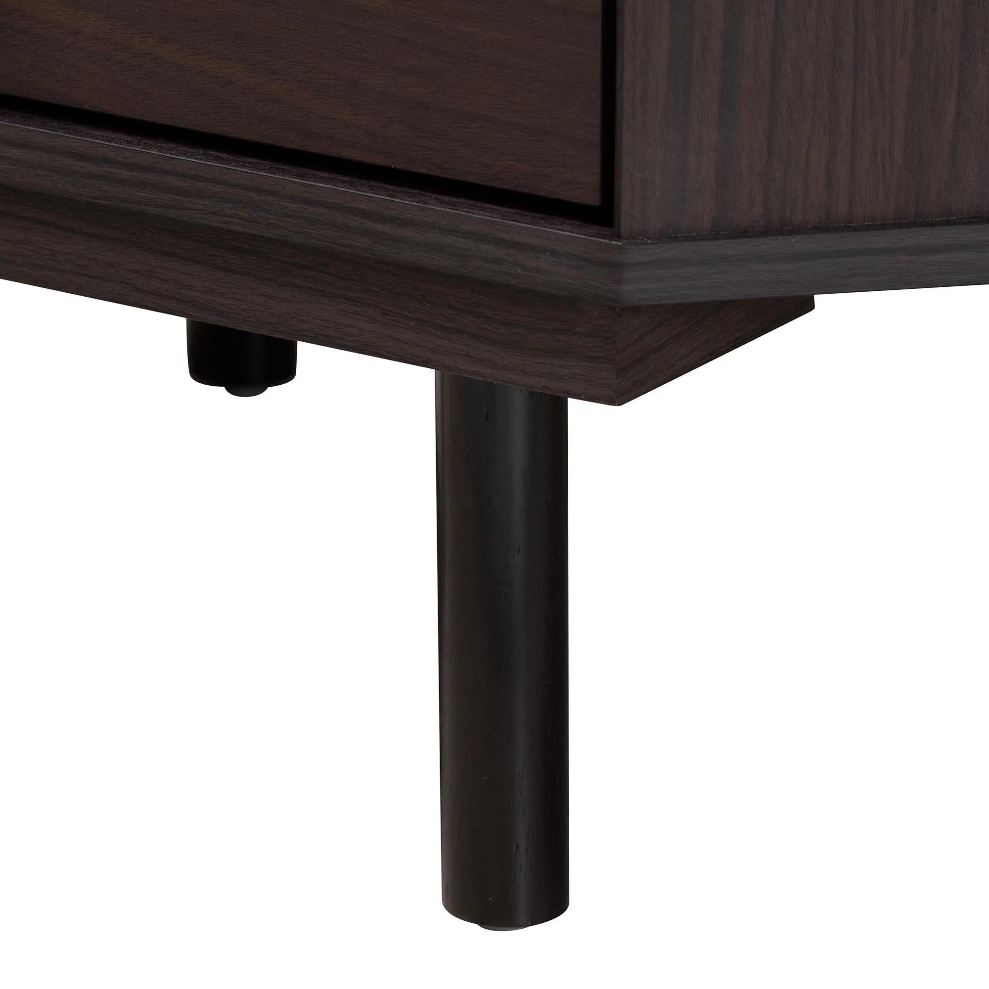 Baxton Studio Norwood Modern Transitional Two-Tone Black and Espresso Brown Finished Wood 2-Drawer End Table - Image 7