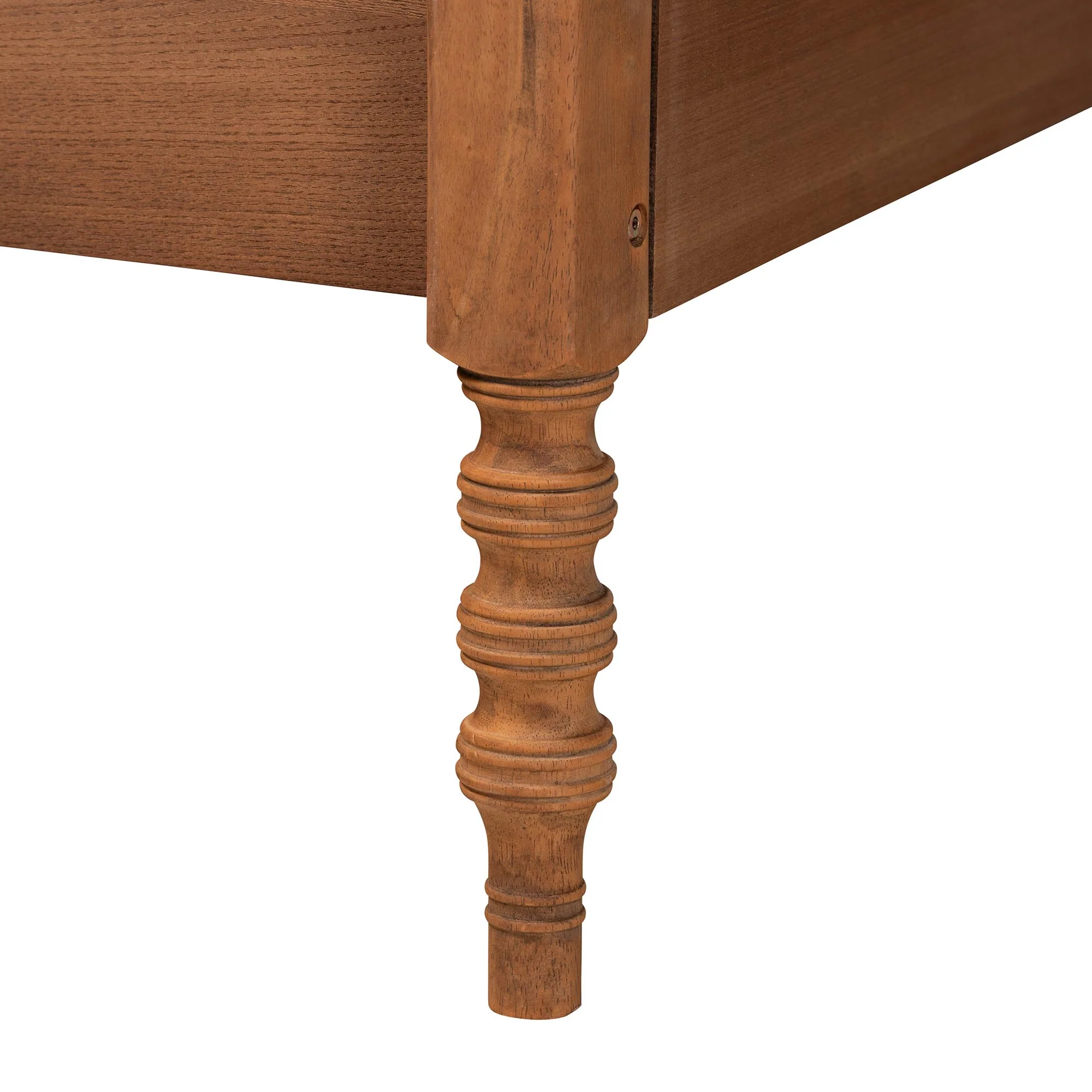 Baxton Studio Odeya Classic and Traditional Grey Fabric and Walnut Brown Finished Wood Queen Size Platform Bed - Image 10