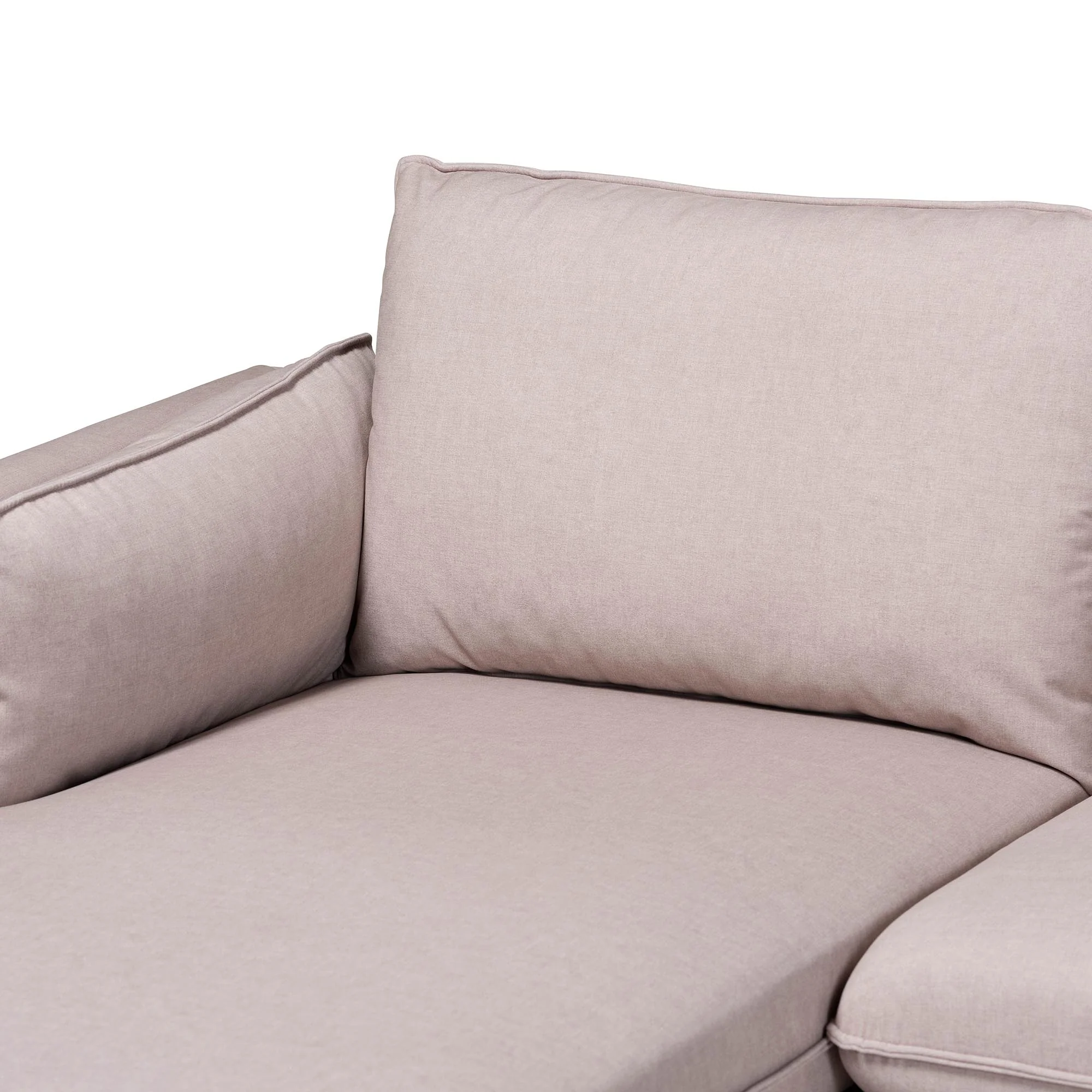 Baxton Studio Olson Modern Beige Fabric Left Facing Sectional Sofa - Image 4