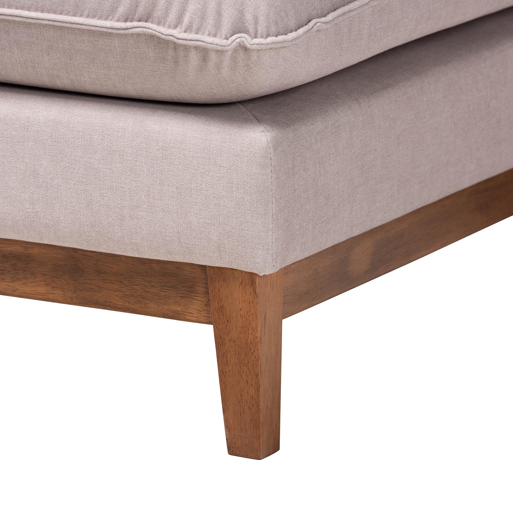 Baxton Studio Olson Modern Beige Fabric Left Facing Sectional Sofa - Image 5