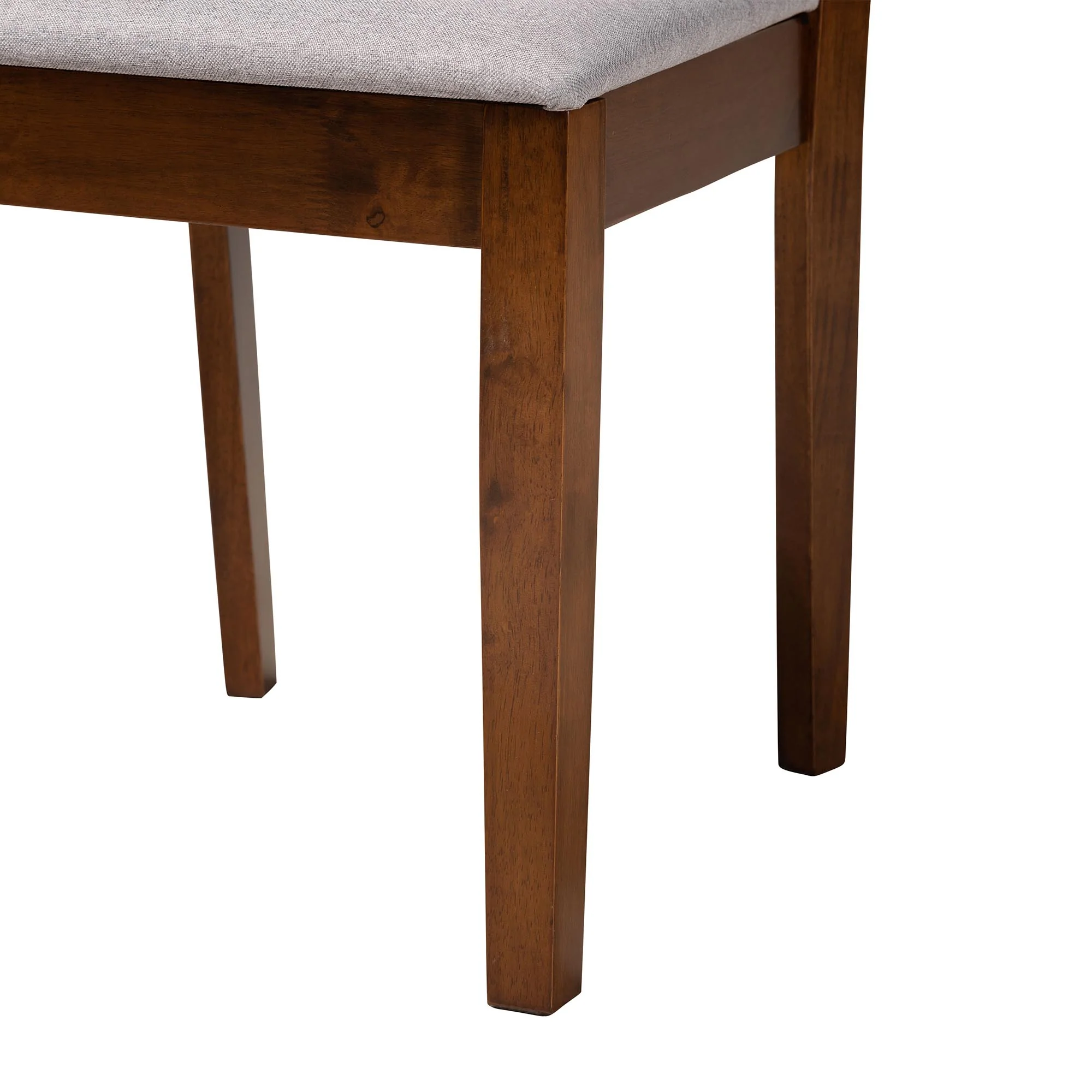 Baxton Studio Olympia Modern Beige Fabric and Espresso Brown Finished Wood 5-Piece Dining Set - Image 29