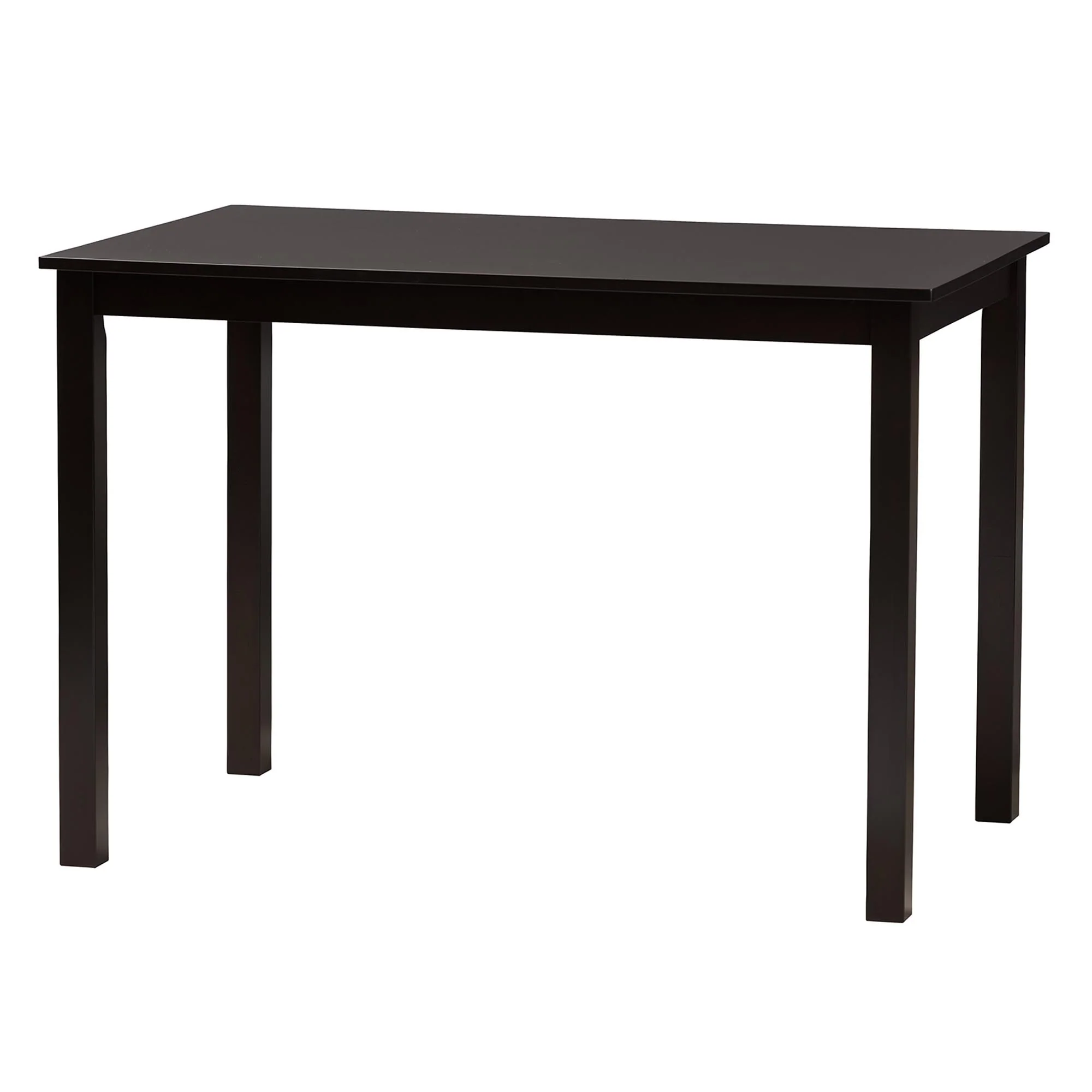 Baxton Studio Olympia Modern Beige Fabric and Espresso Brown Finished Wood 5-Piece Dining Set - Image 6