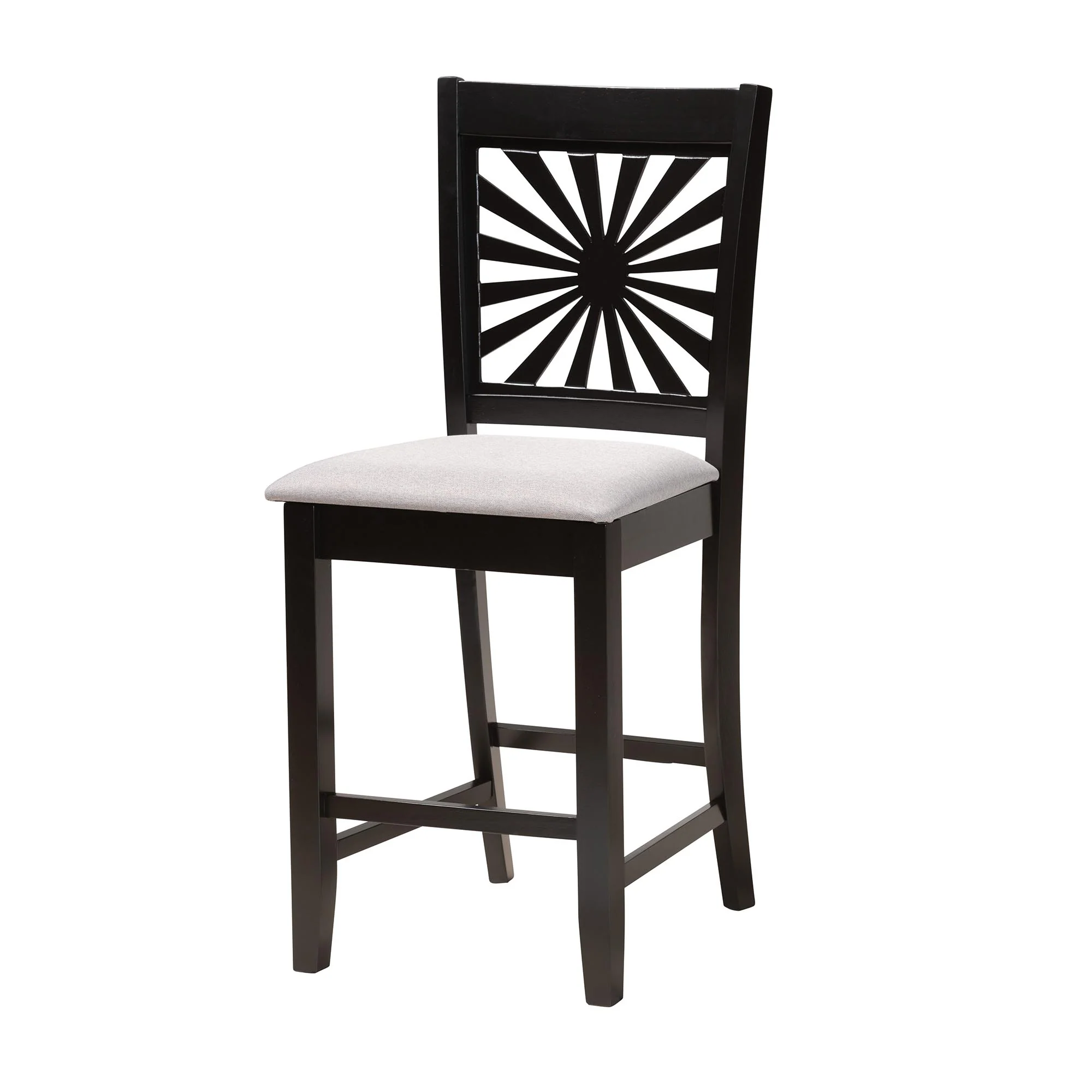 Baxton Studio Olympia Modern Beige Fabric and Espresso Brown Finished Wood 5-Piece Pub Set - Image 15