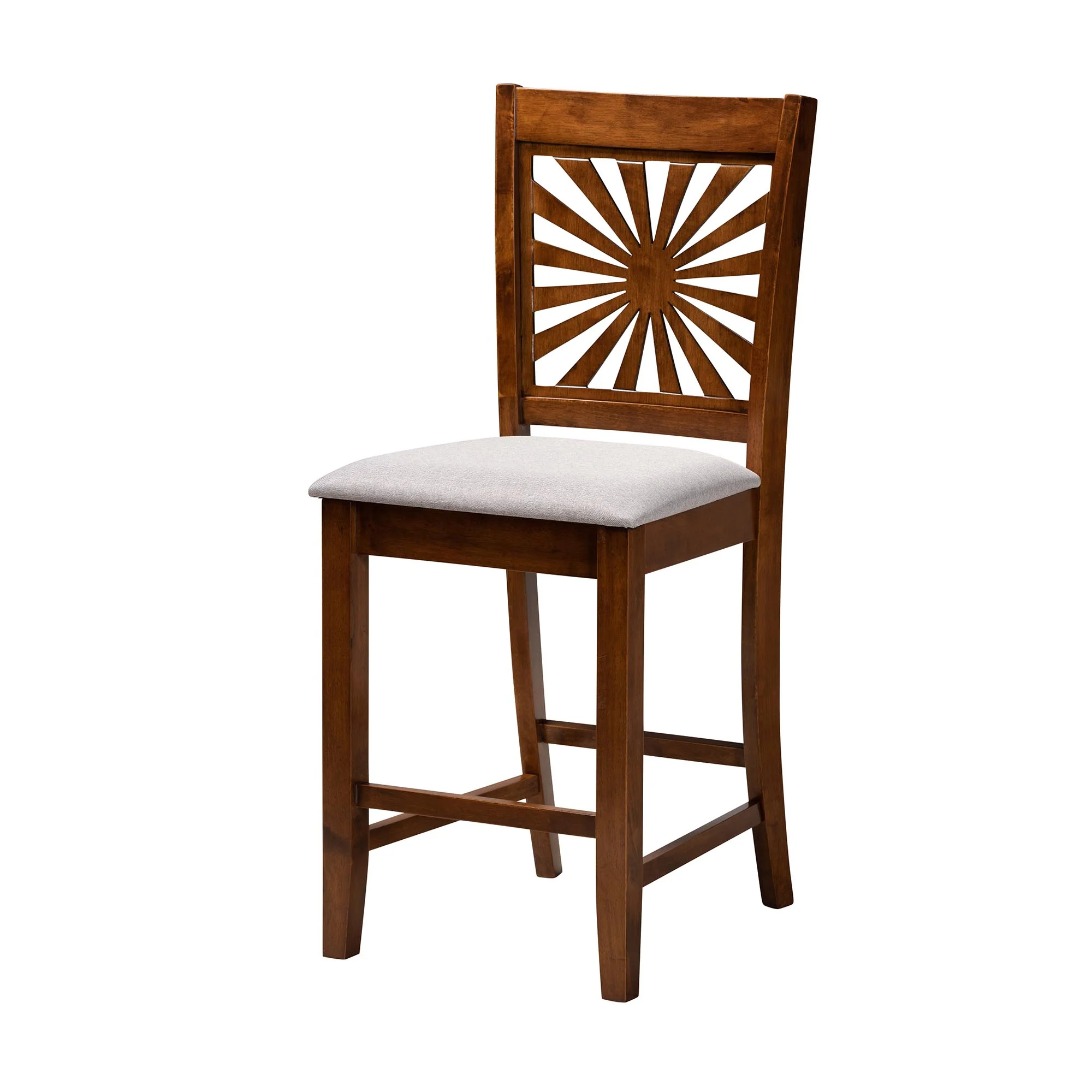 Baxton Studio Olympia Modern Beige Fabric and Espresso Brown Finished Wood 5-Piece Pub Set - Image 25