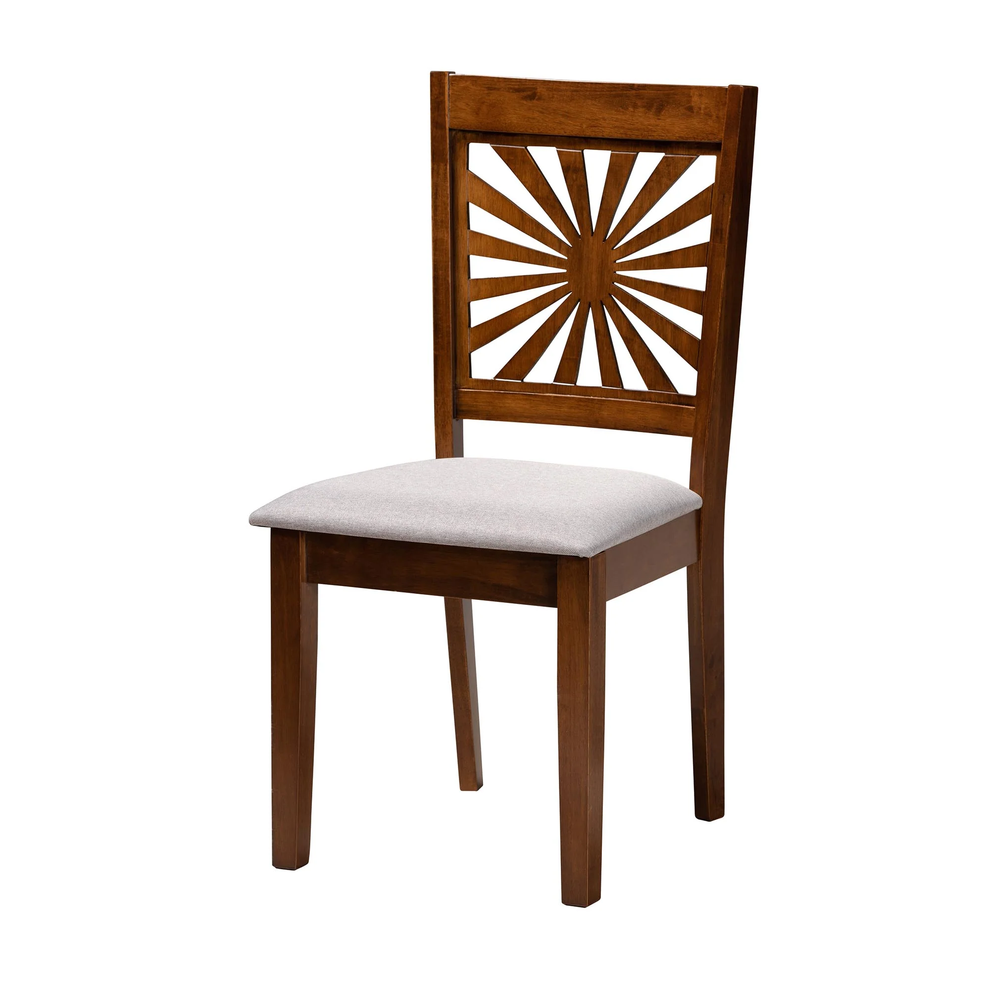 Baxton Studio Olympia Modern Beige Fabric and Espresso Brown Finished Wood 6-Piece Dining Set - Image 28