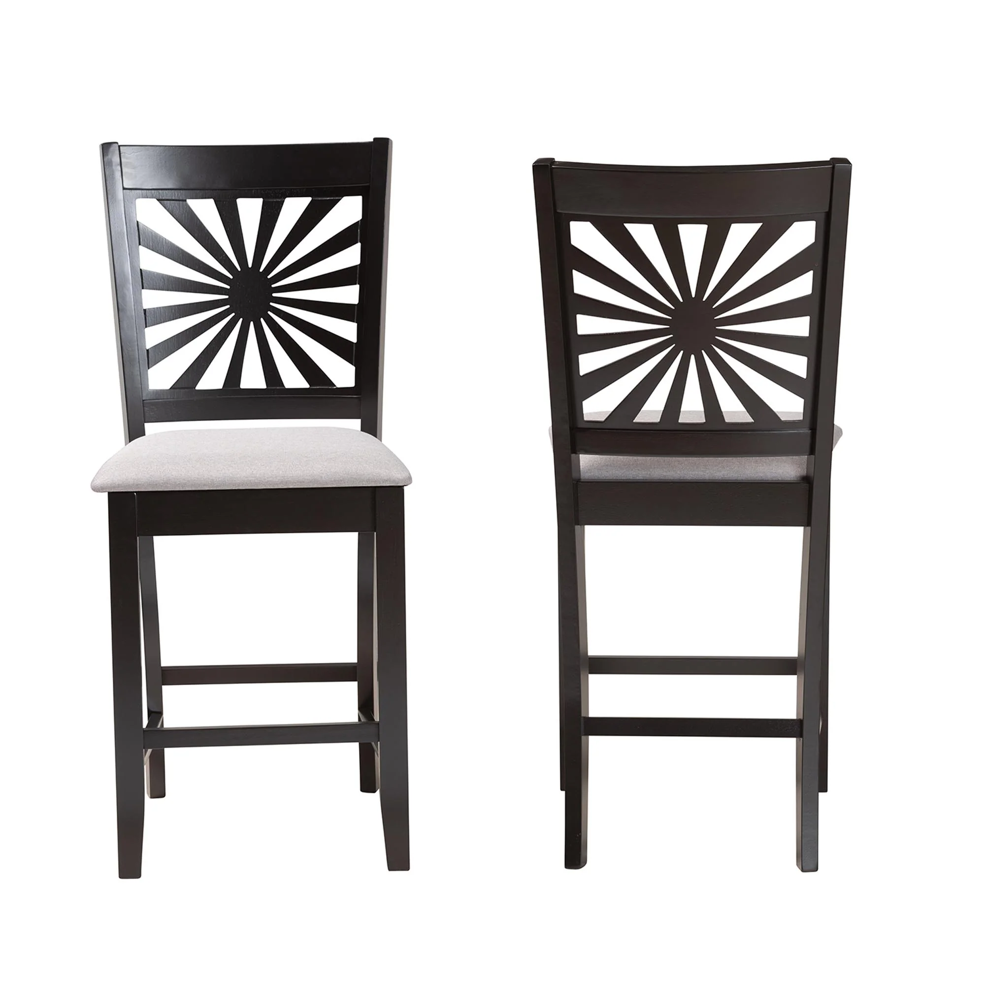 Baxton Studio Olympia Modern Beige Fabric and Espresso Brown Finished Wood Counter Stool - Image 12