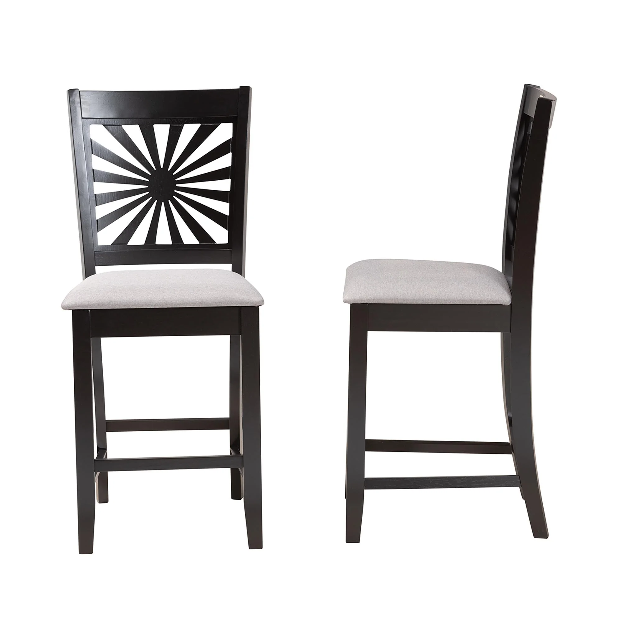 Baxton Studio Olympia Modern Beige Fabric and Espresso Brown Finished Wood Counter Stool - Image 13
