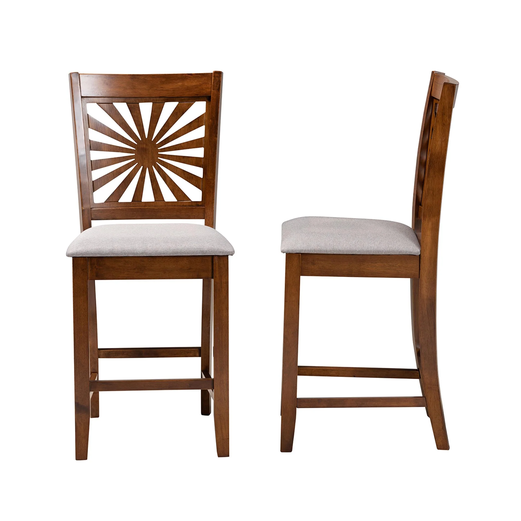 Baxton Studio Olympia Modern Beige Fabric and Espresso Brown Finished Wood Counter Stool - Image 22