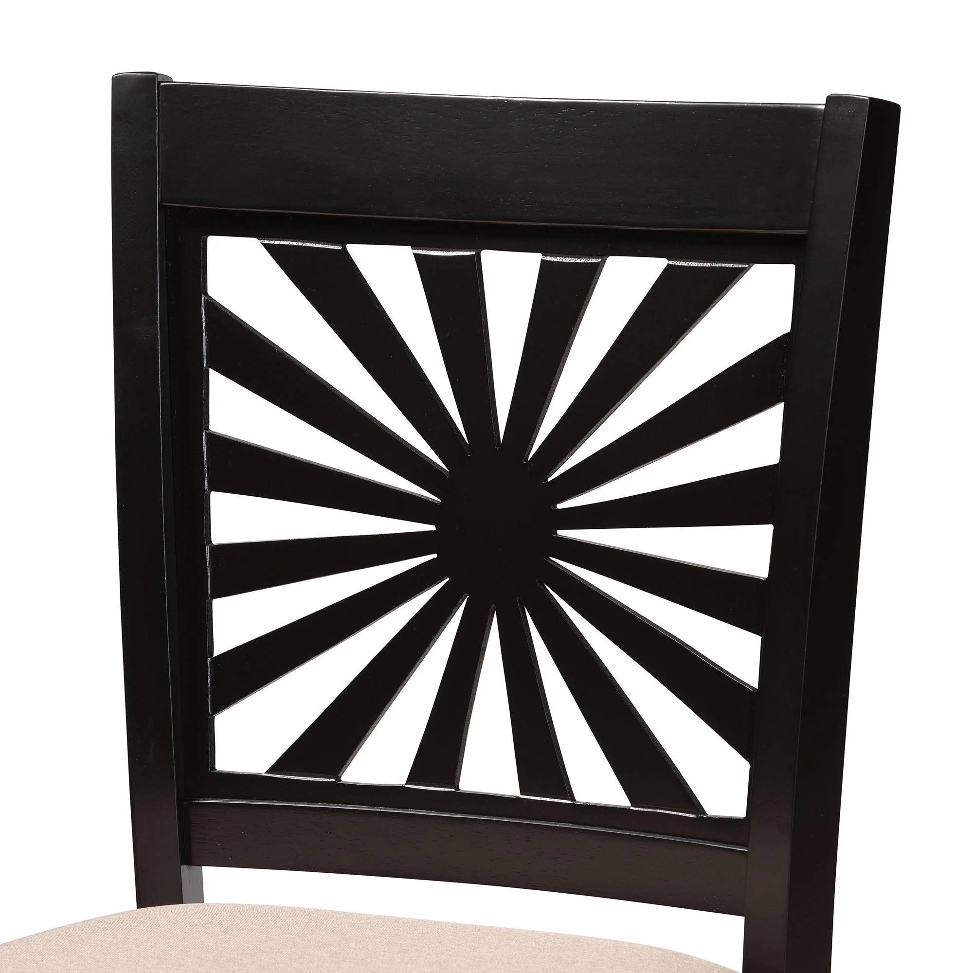 Baxton Studio Olympia Modern Beige Fabric and Espresso Brown Finished Wood Counter Stool - Image 5