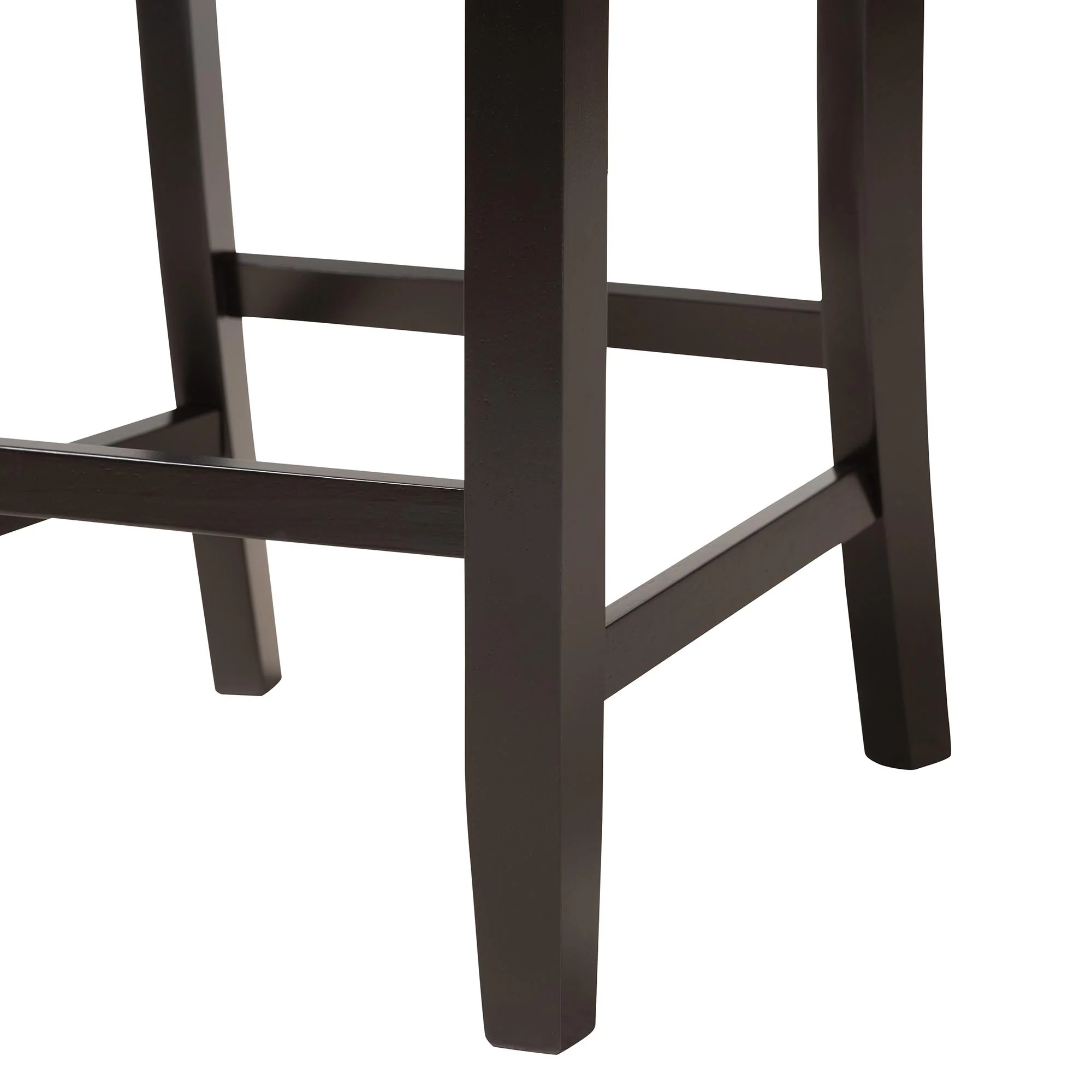 Baxton Studio Olympia Modern Beige Fabric and Espresso Brown Finished Wood Counter Stool - Image 6