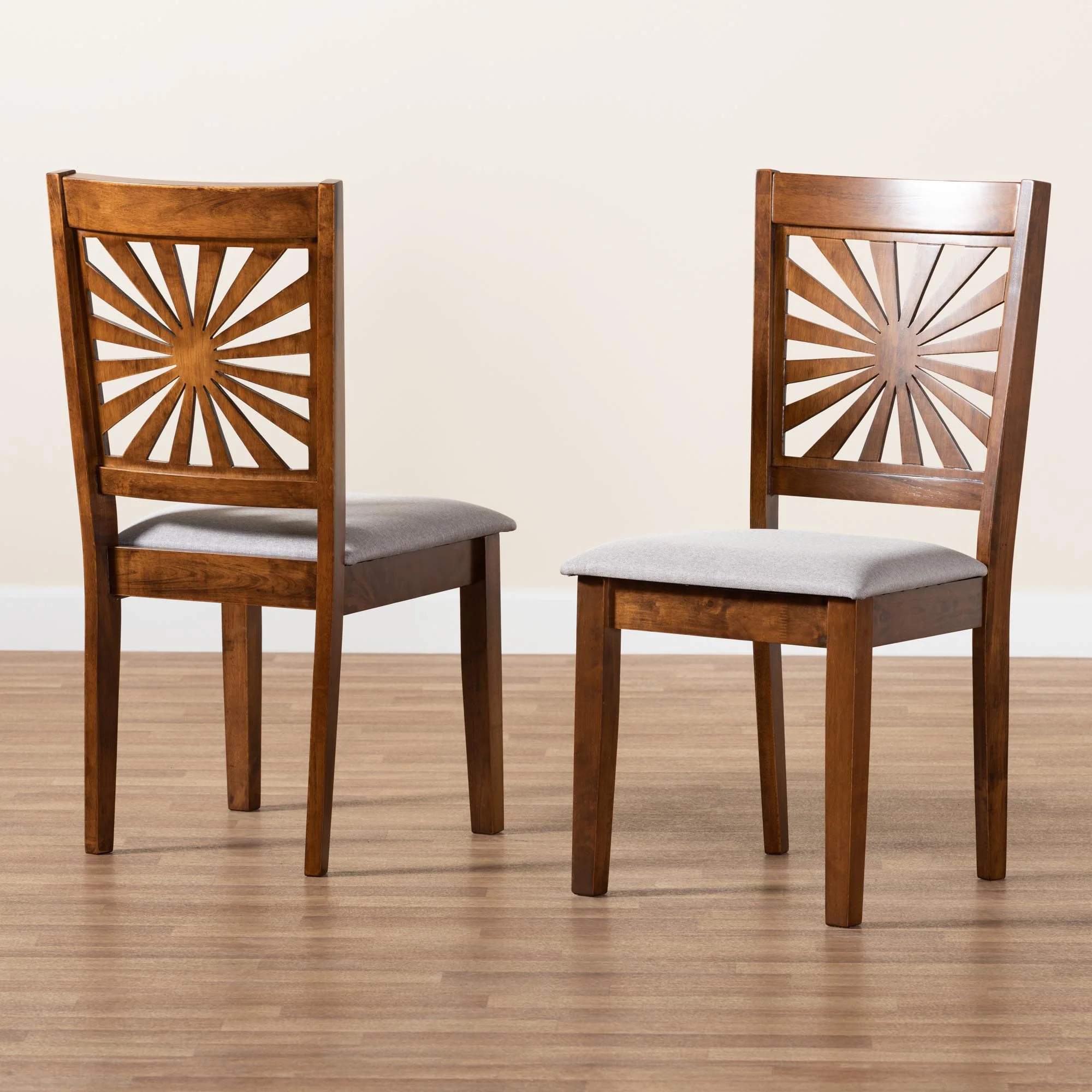 Baxton Studio Olympia Modern Beige Fabric and Espresso Brown Finished Wood Dining Chair - Image 11