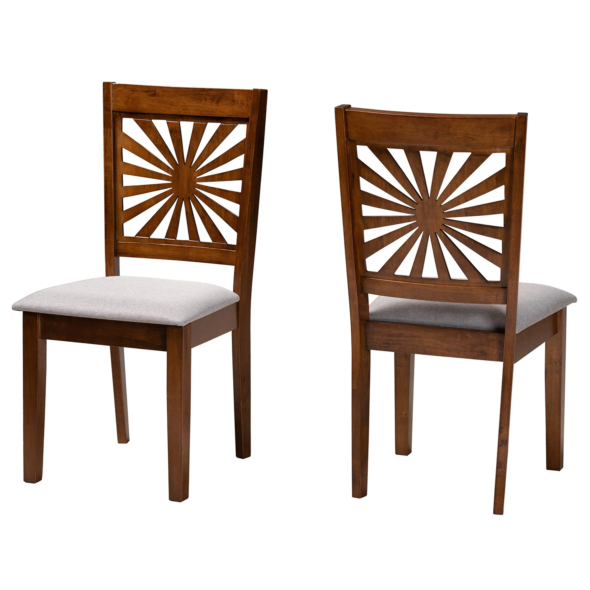 Baxton Studio Olympia Modern Beige Fabric and Espresso Brown Finished Wood Dining Chair - Image 13