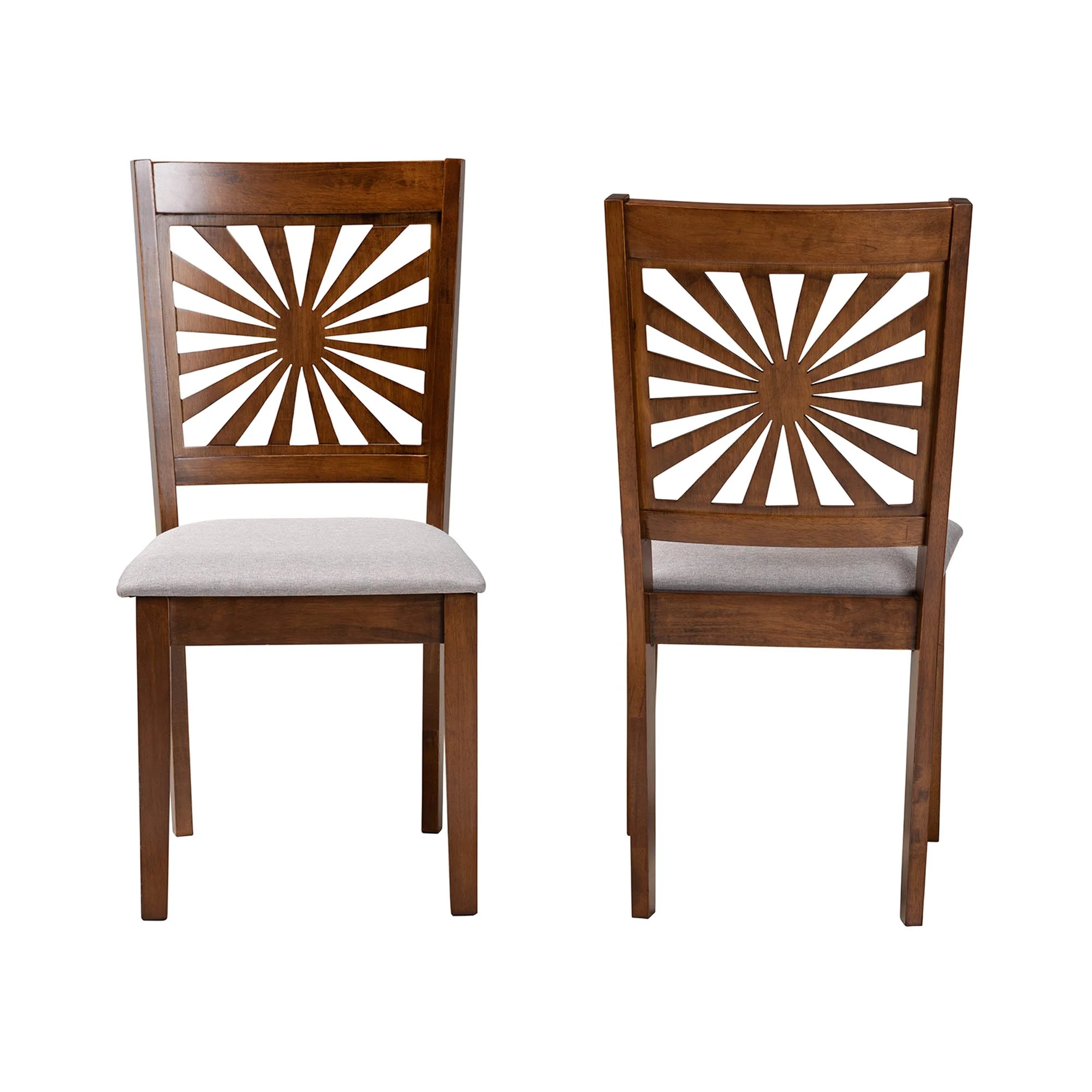 Baxton Studio Olympia Modern Beige Fabric and Espresso Brown Finished Wood Dining Chair - Image 14