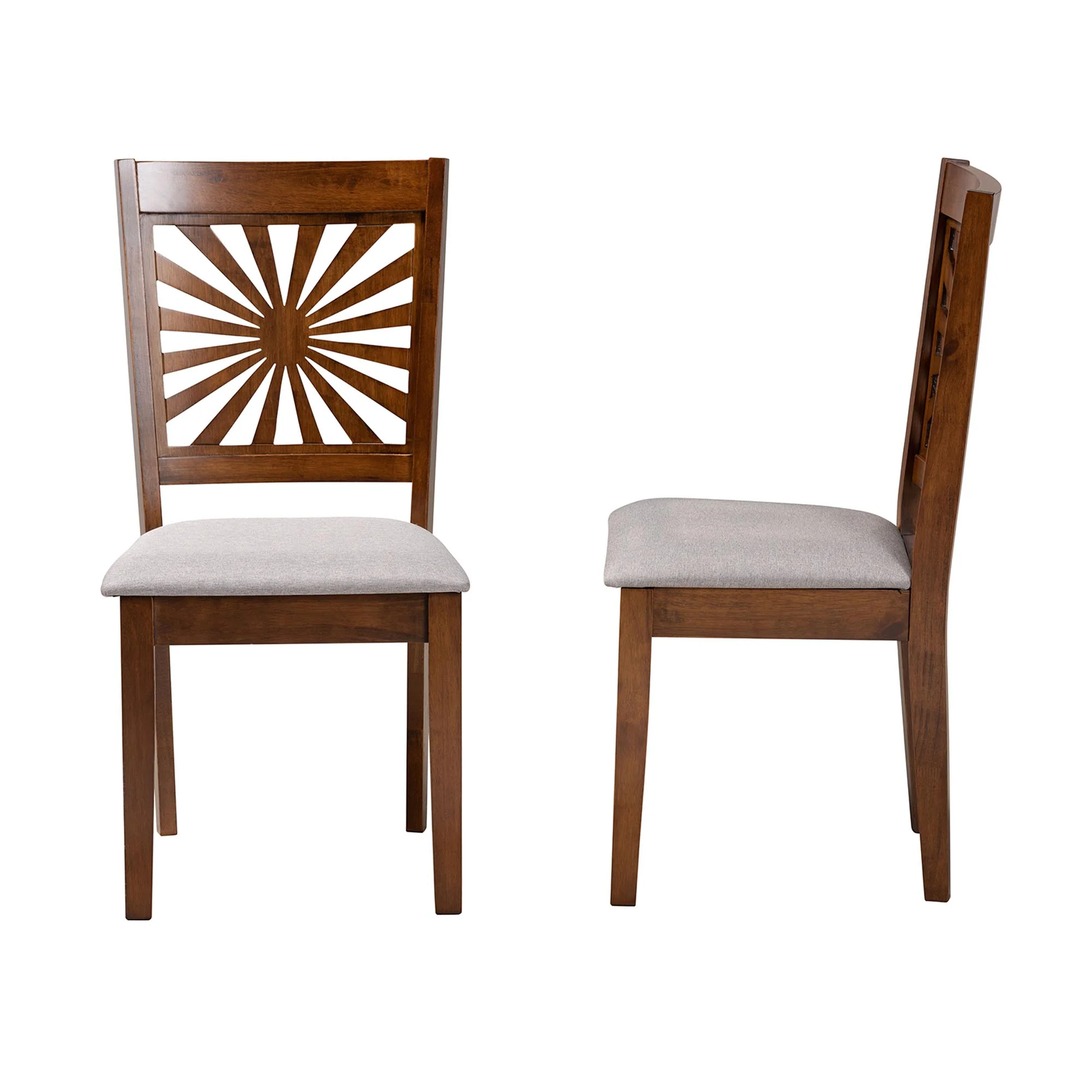 Baxton Studio Olympia Modern Beige Fabric and Espresso Brown Finished Wood Dining Chair - Image 15