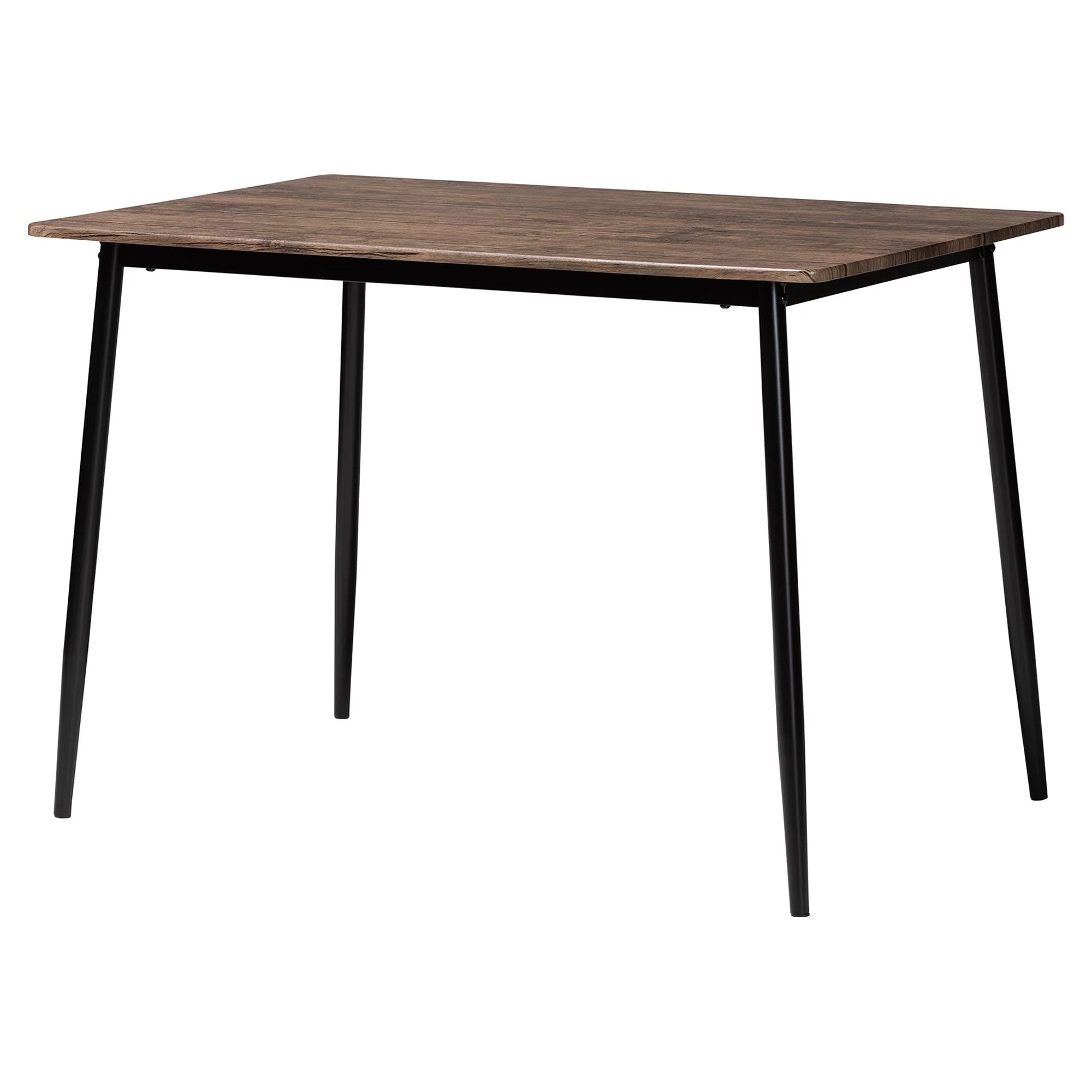 Baxton Studio Orrin Modern Industrial Grey Fabric and Metal Dining Set - Image 6