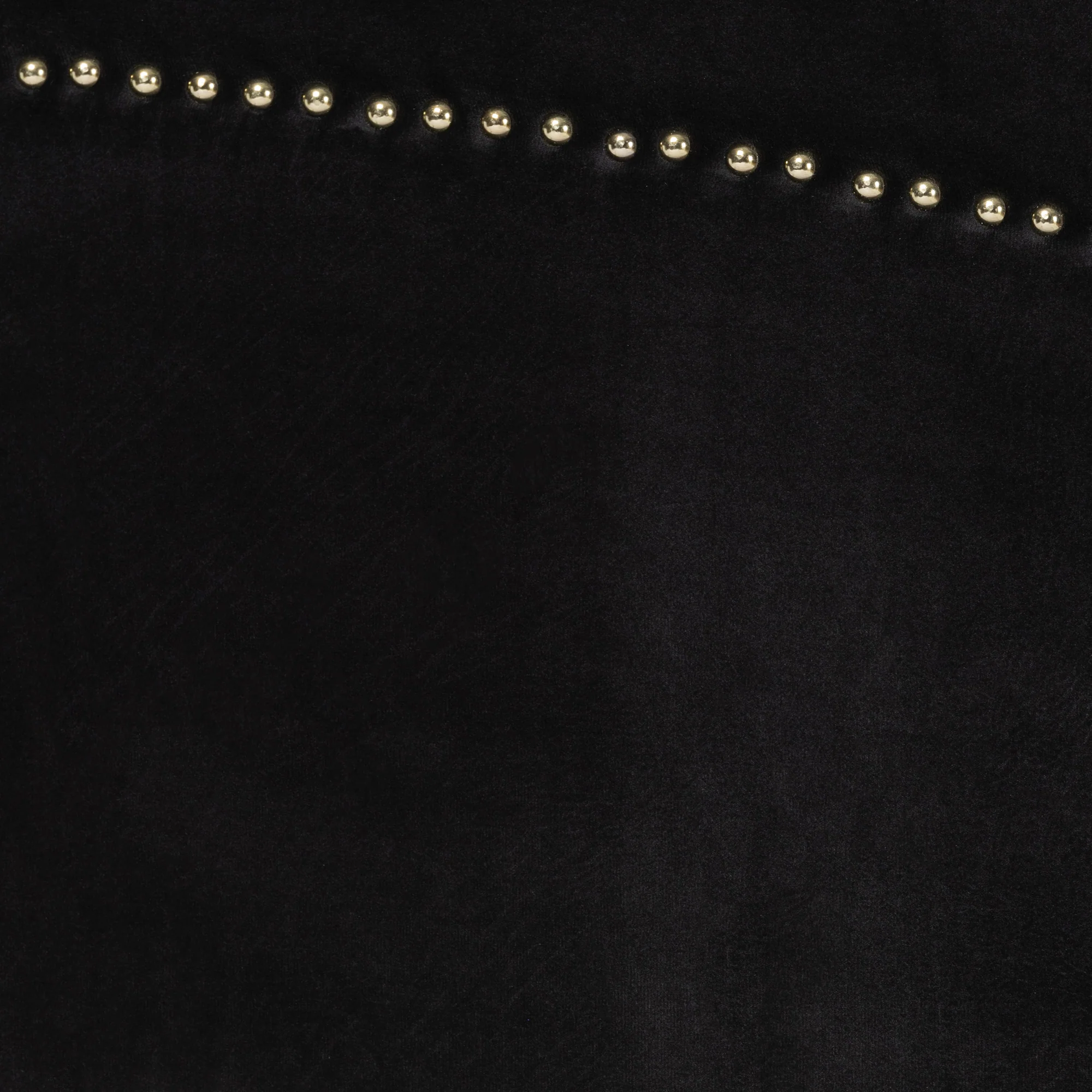 Baxton Studio Oxley Traditional Glam and Luxe Black Velvet and Gold Metal Queen Size Panel Bed - Image 7