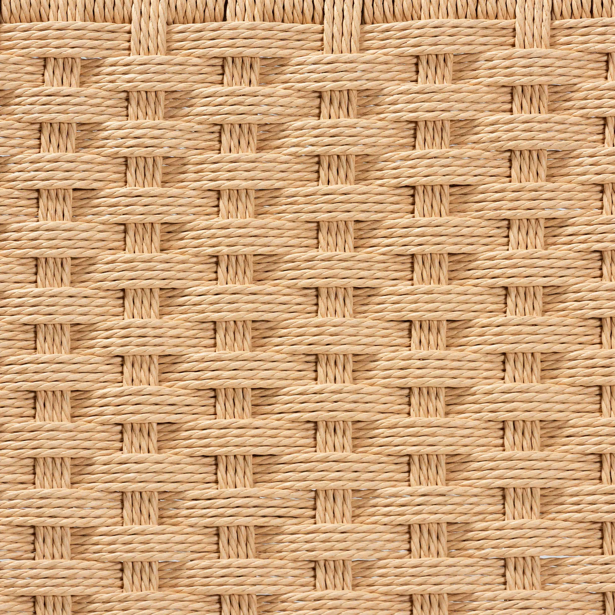 Baxton Studio Pacari Rustic Transitional Oak Brown Finished Wood and Hemp Accent Bench - Image 7
