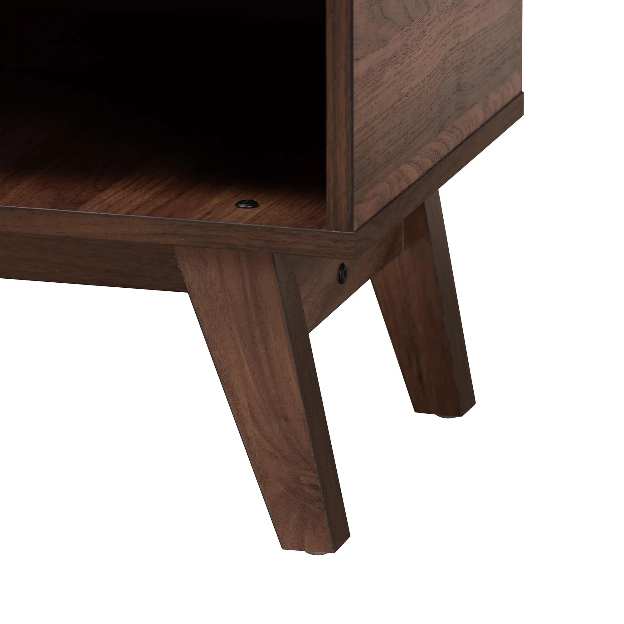 Baxton Studio Paricia Mid-Century Modern Walnut Brown Finished Wood Shoe Cabinet - Image 8