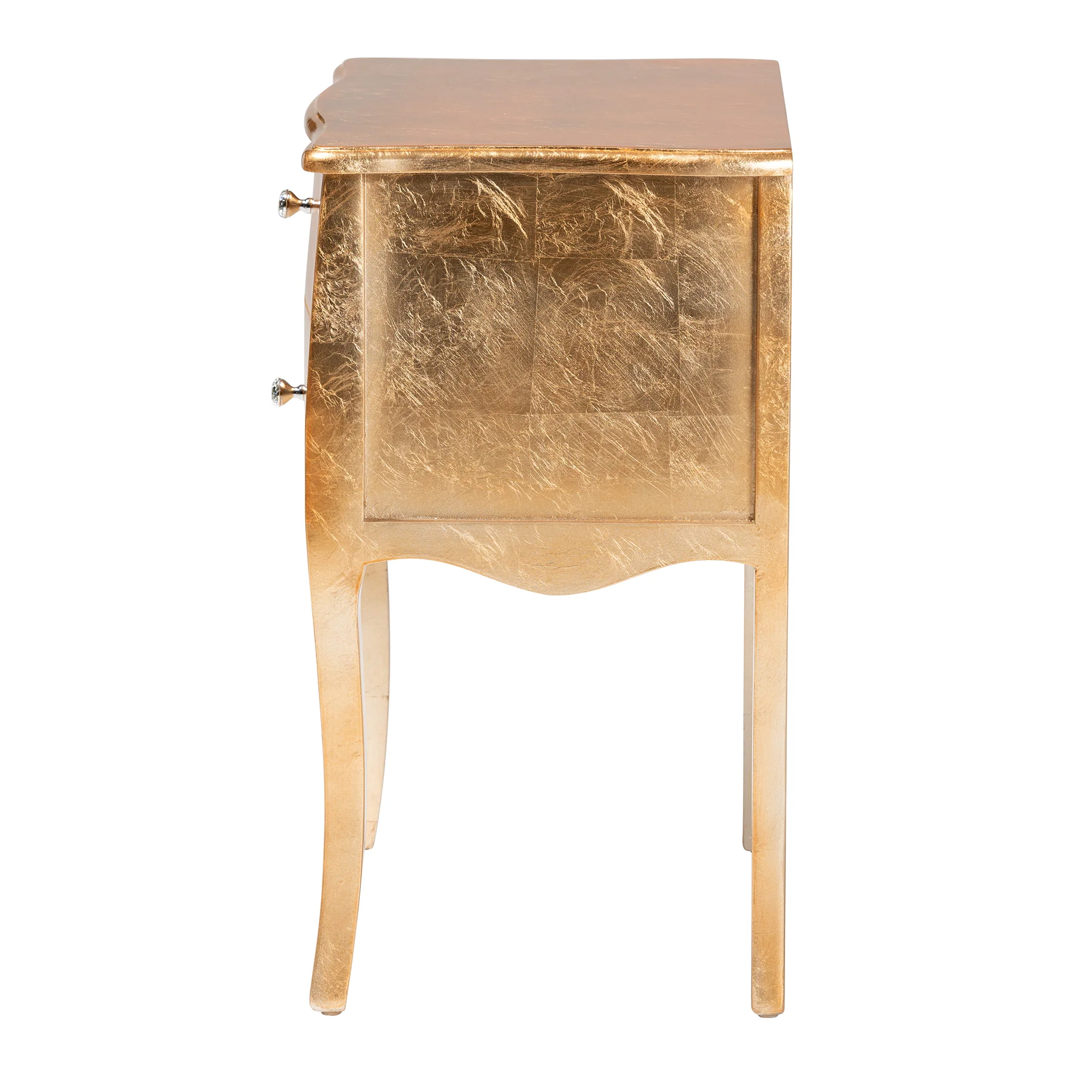 Baxton Studio Patrice Classic and Traditional Gold Finished Wood 2-Drawer End Table - Image 5
