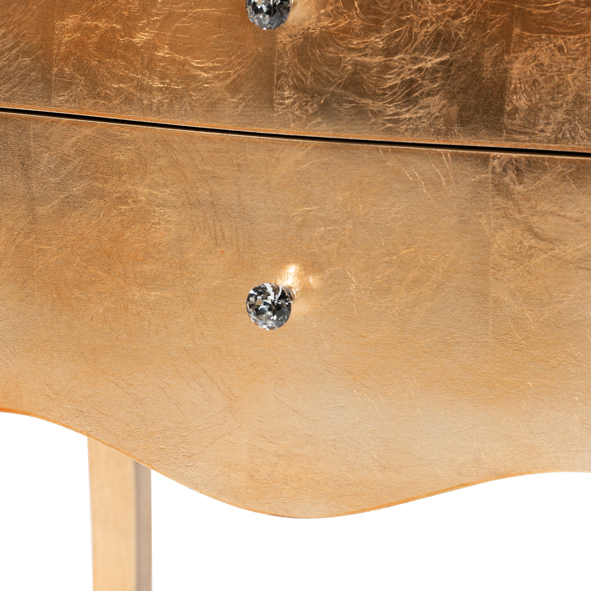 Baxton Studio Patrice Classic and Traditional Gold Finished Wood 2-Drawer End Table - Image 6