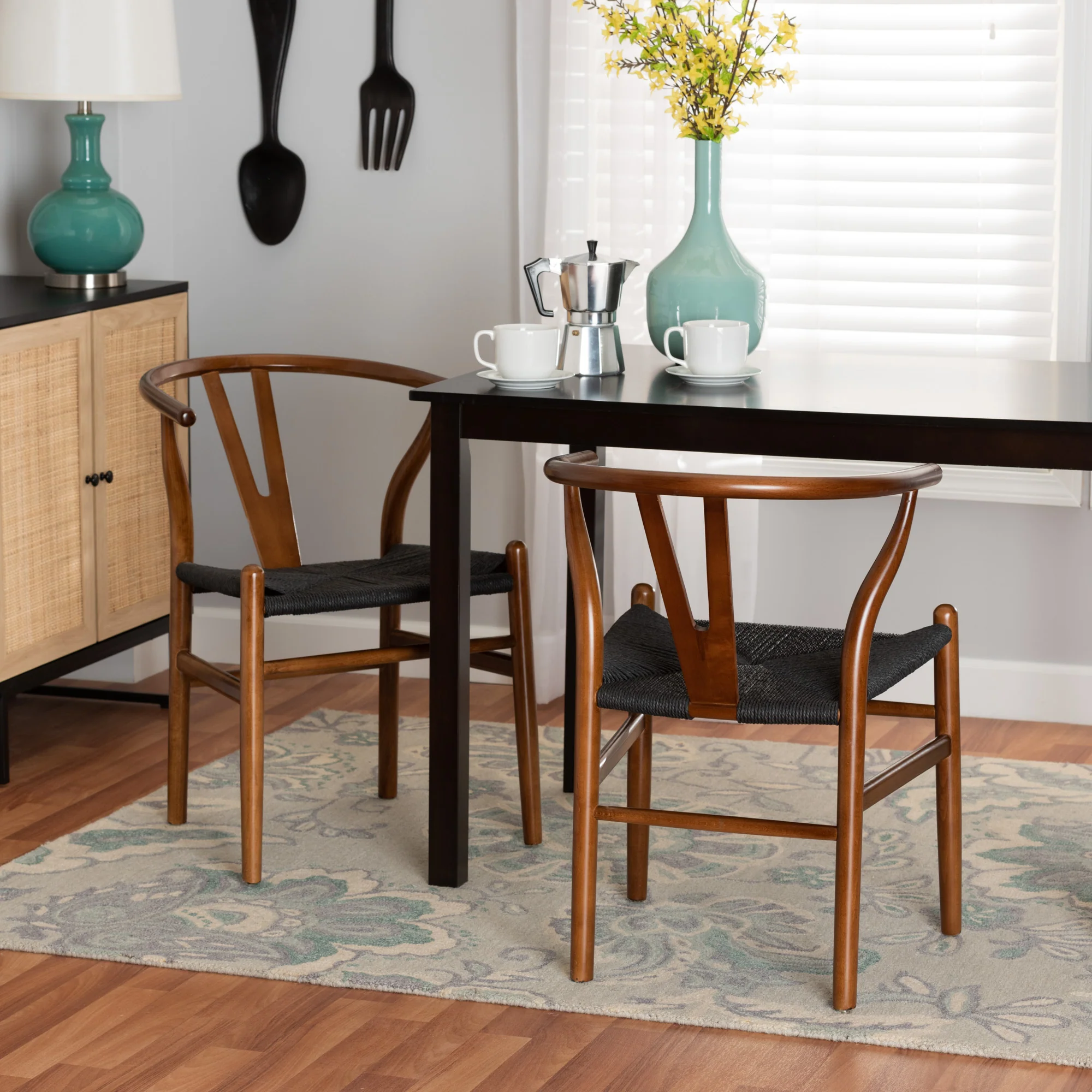 Baxton Studio Paxton Modern Black Finished Wood 2-Piece Dining Chair Set - Image 19
