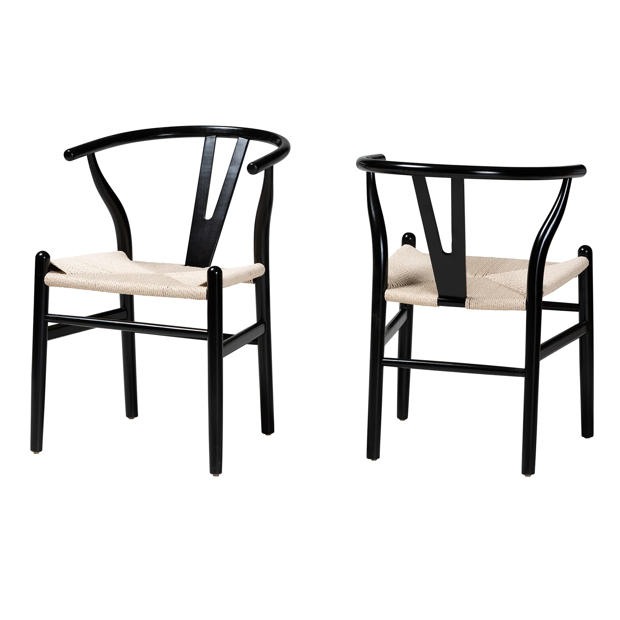 Baxton Studio Paxton Modern Black Finished Wood 2-Piece Dining Chair Set - Image 2