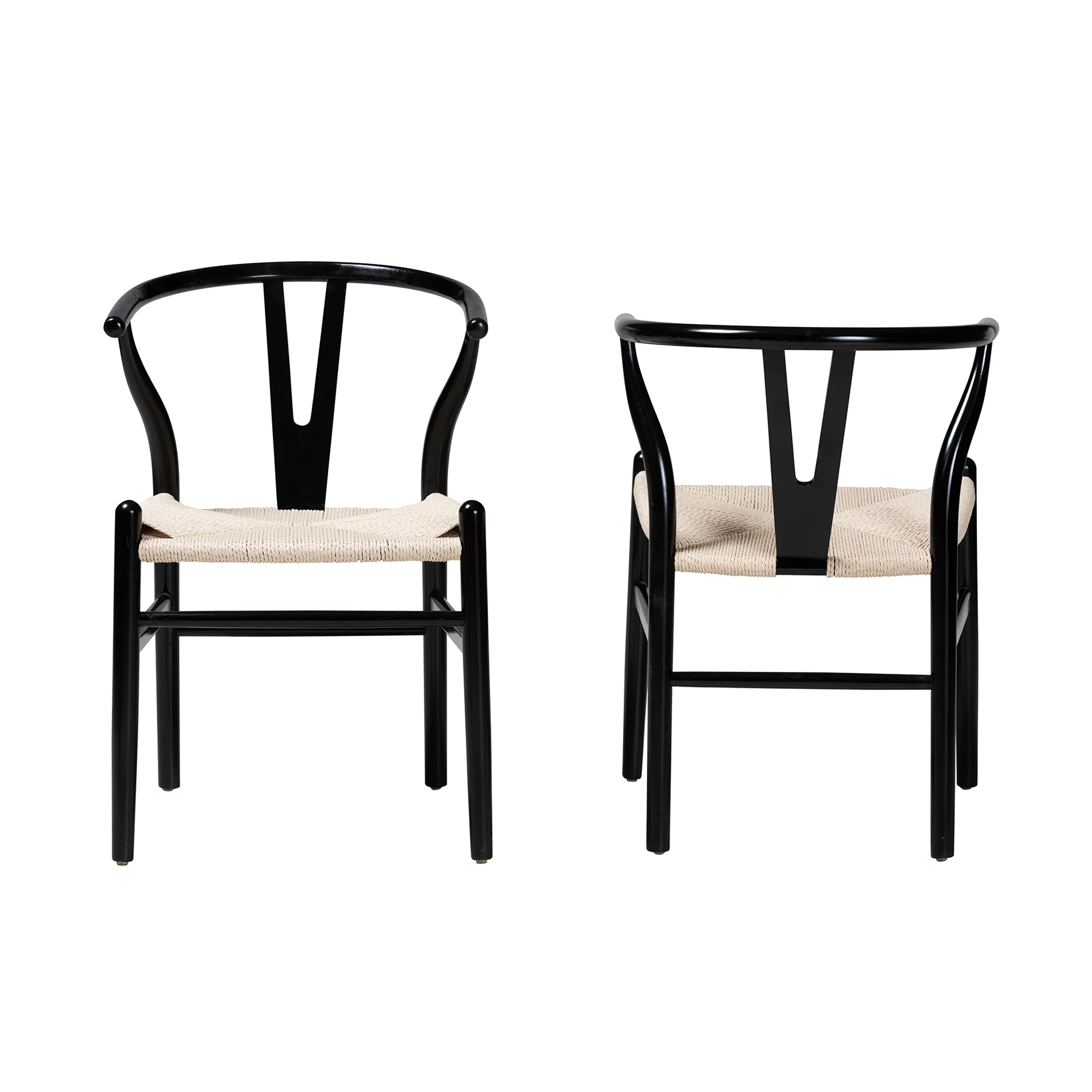 Baxton Studio Paxton Modern Black Finished Wood 2-Piece Dining Chair Set - Image 3