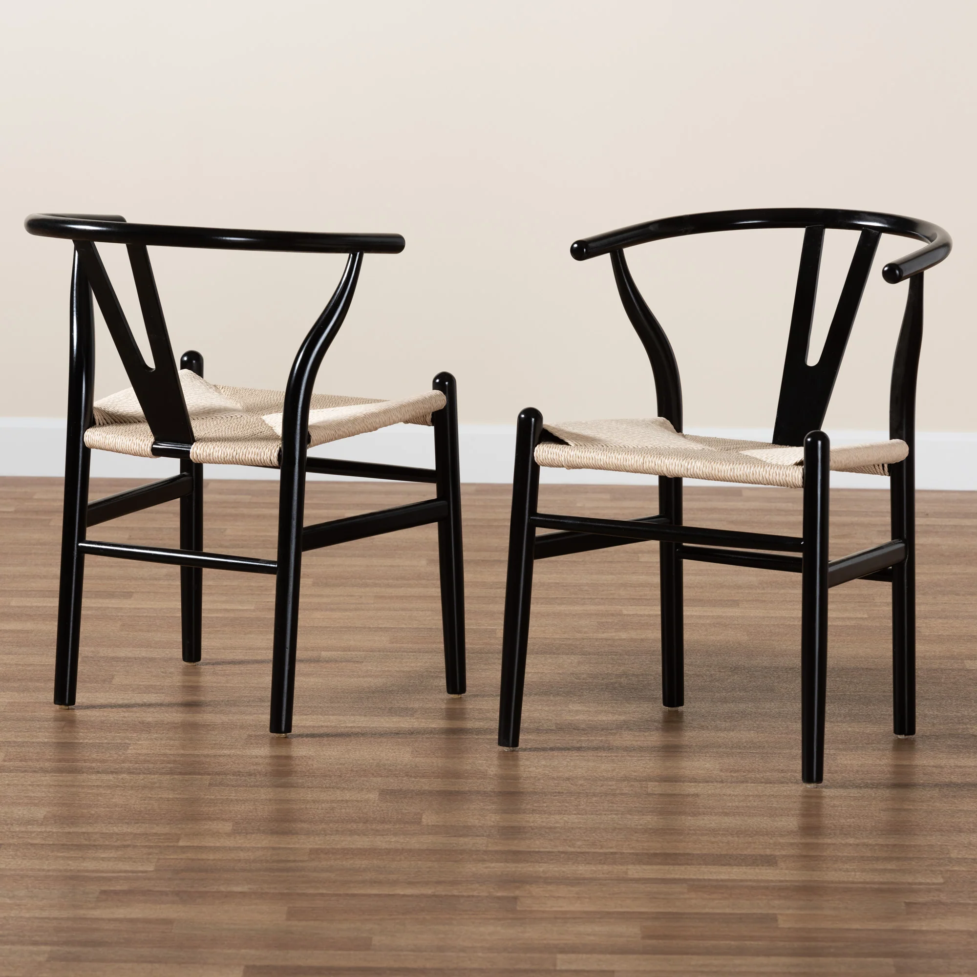 Baxton Studio Paxton Modern Black Finished Wood 2-Piece Dining Chair Set - Image 9