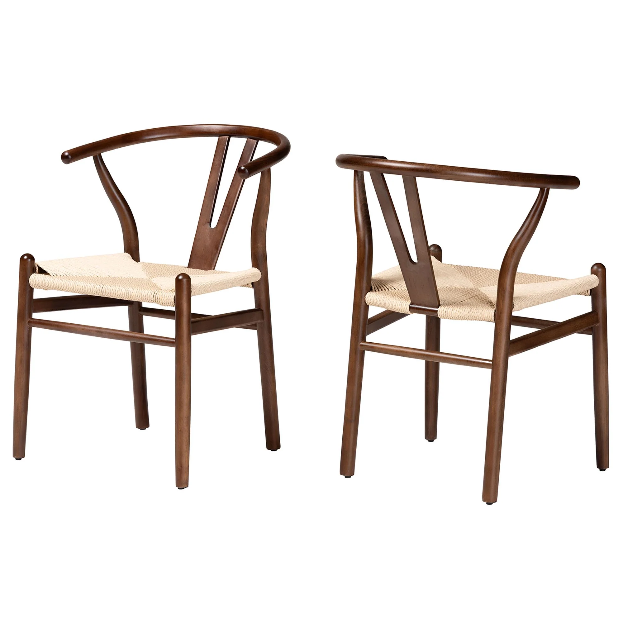 Baxton Studio Paxton Modern Dark Brown Finished Wood 2-Piece Dining Chair Set - Image 2
