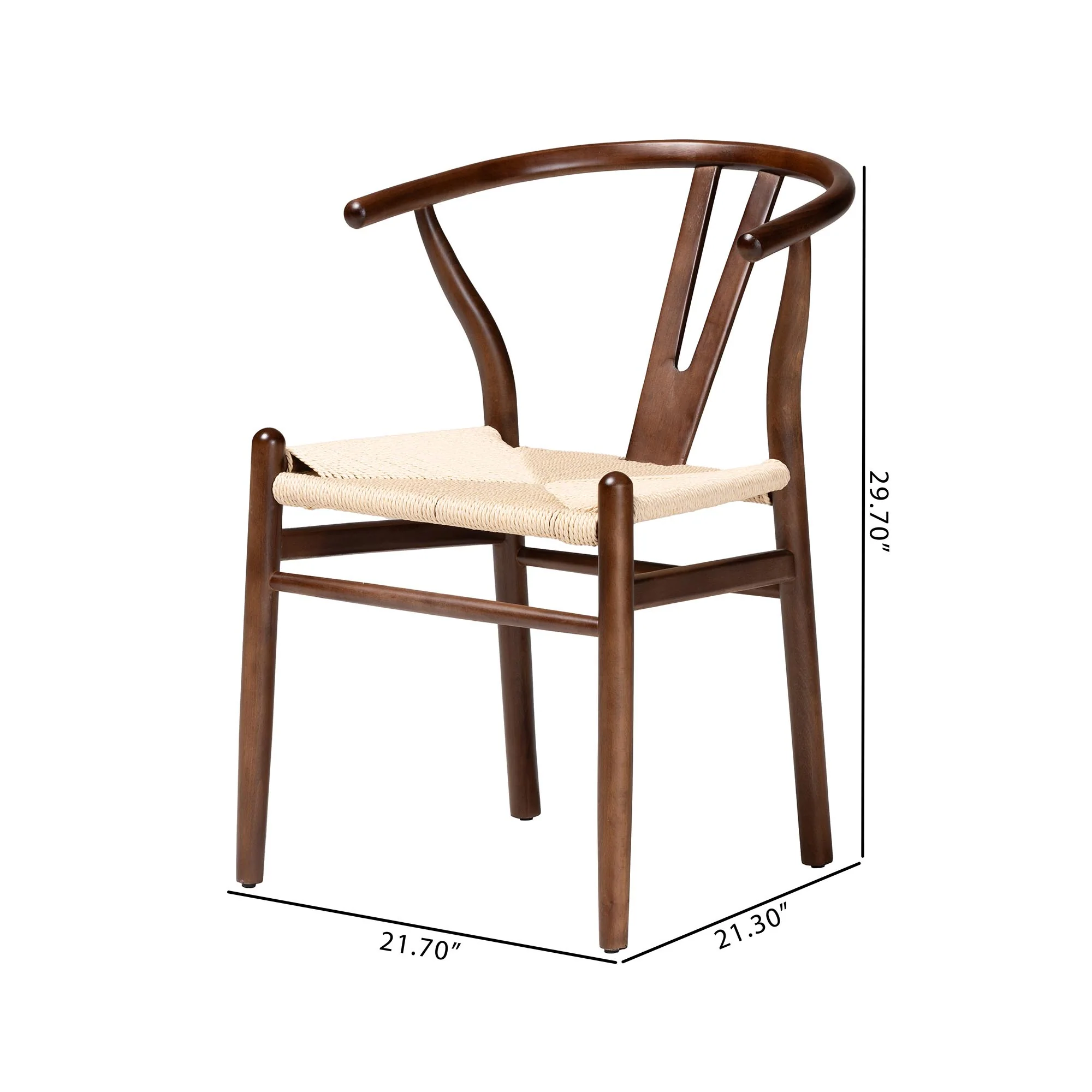 Baxton Studio Paxton Modern Dark Brown Finished Wood 2-Piece Dining Chair Set - Image 8