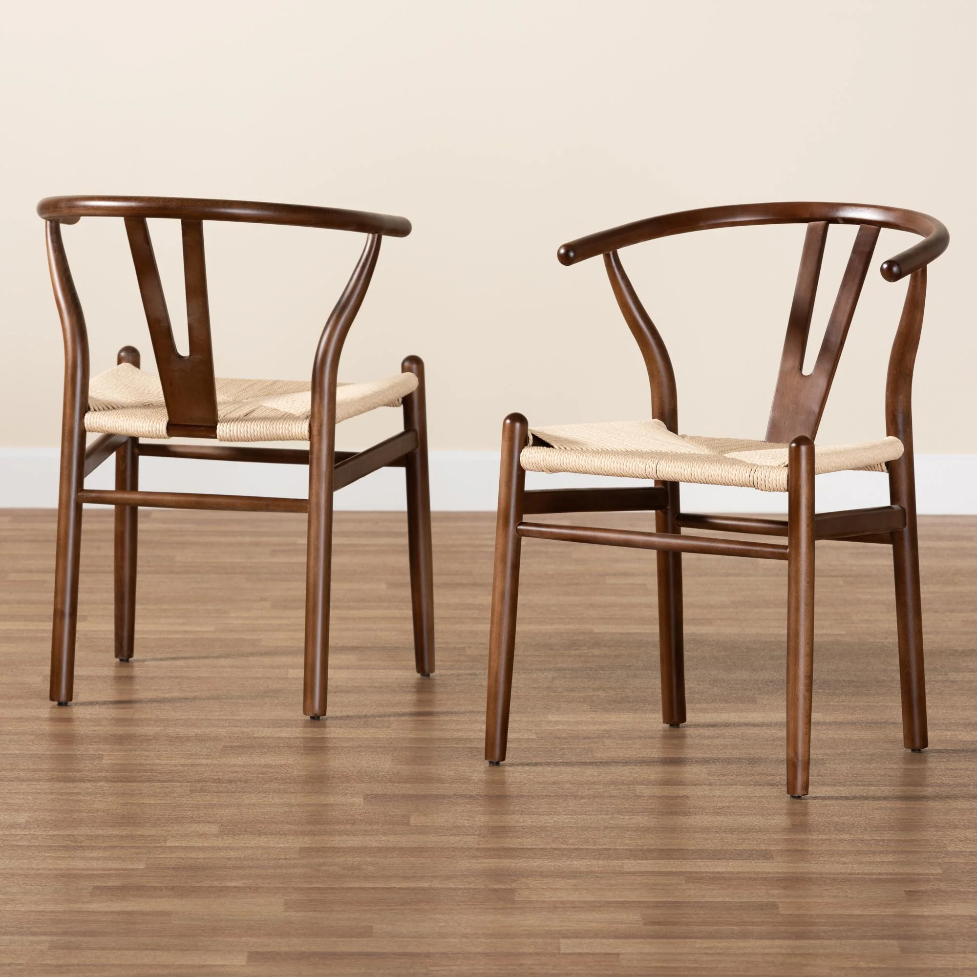 Baxton Studio Paxton Modern Dark Brown Finished Wood 2-Piece Dining Chair Set - Image 9