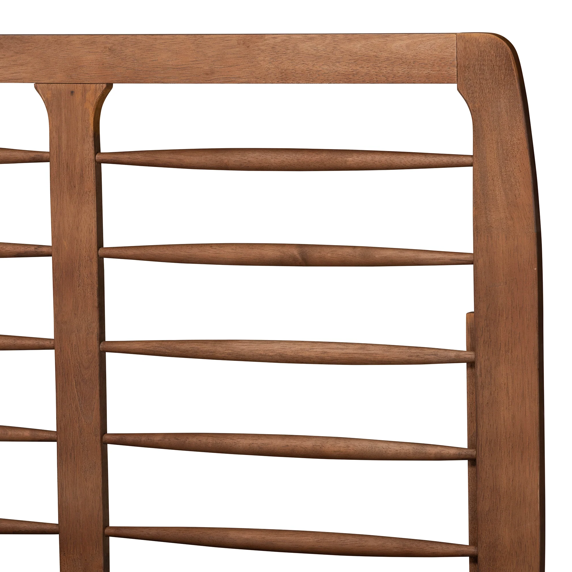 Baxton Studio Petra Mid-Century Modern Ash Walnut Finished Wood Full Size Platform Bed - Image 5