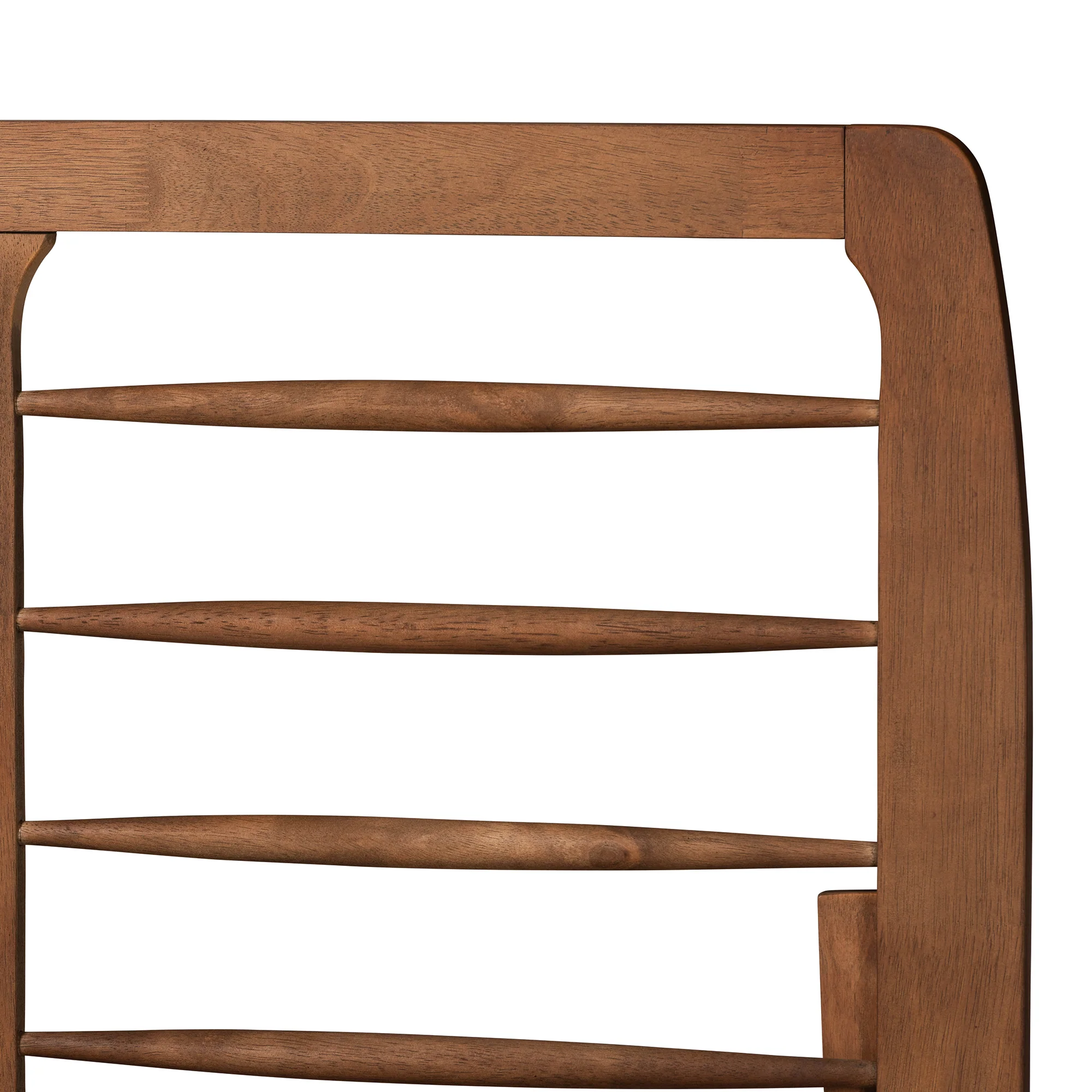 Baxton Studio Petra Mid-Century Modern Ash Walnut Finished Wood King Size Platform Bed - Image 7