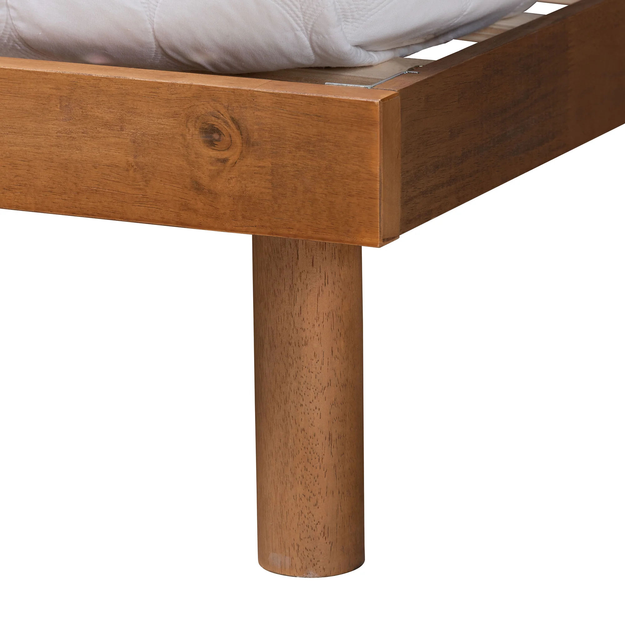 Baxton Studio Petra Mid-Century Modern Ash Walnut Finished Wood Queen Size Platform Bed - Image 6