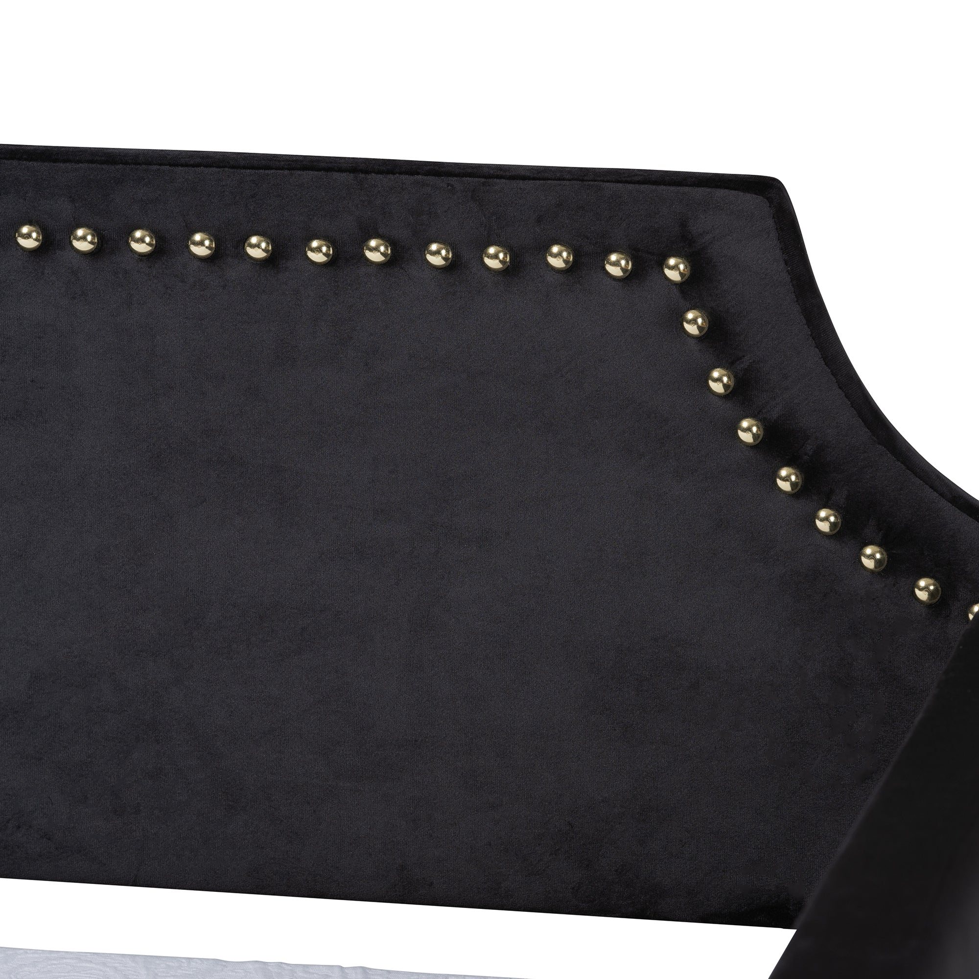 Baxton Studio Pita Traditional Glam and Luxe Black Velvet and Gold Metal Twin Size Daybed - Image 5