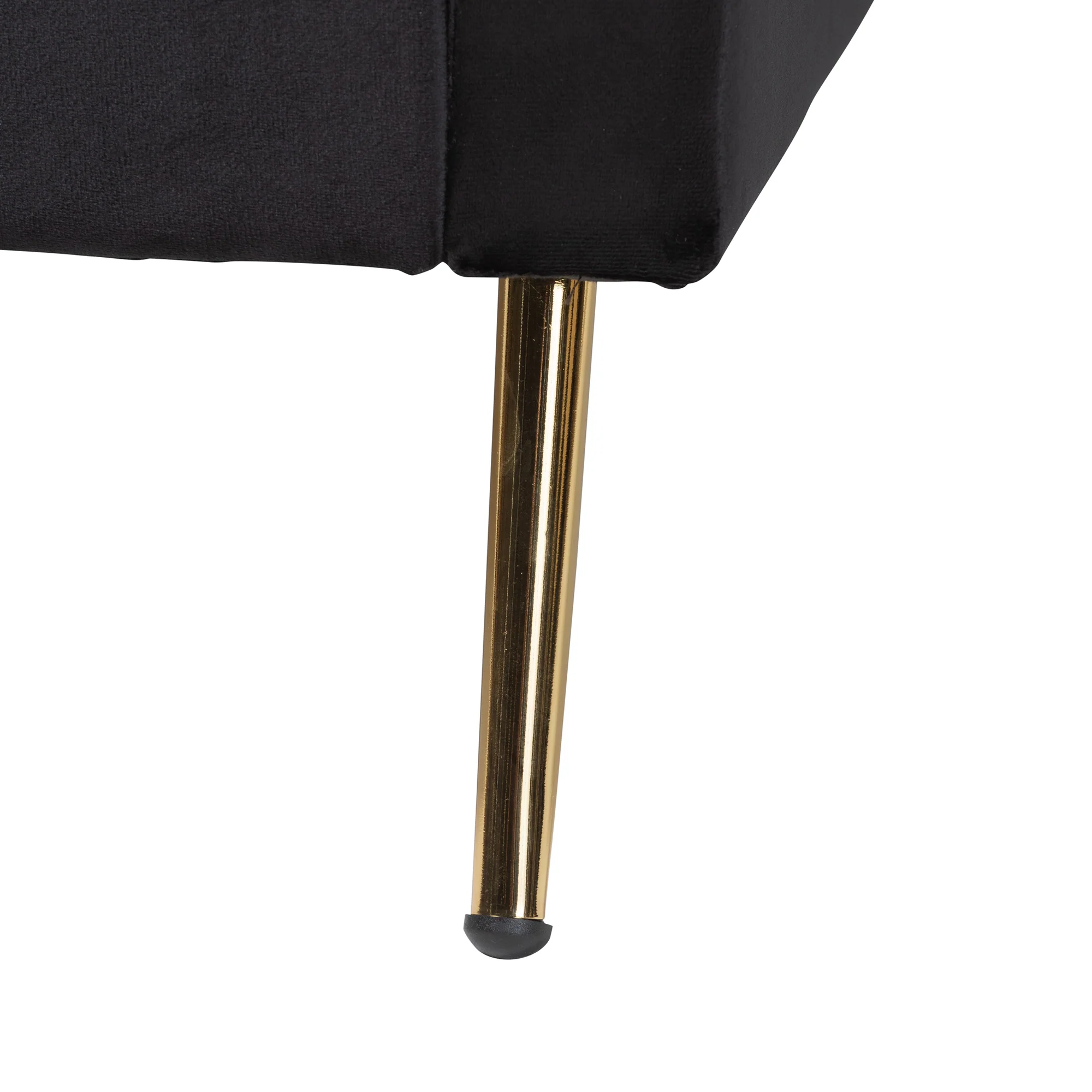 Baxton Studio Pita Traditional Glam and Luxe Black Velvet and Gold Metal Twin Size Daybed - Image 6