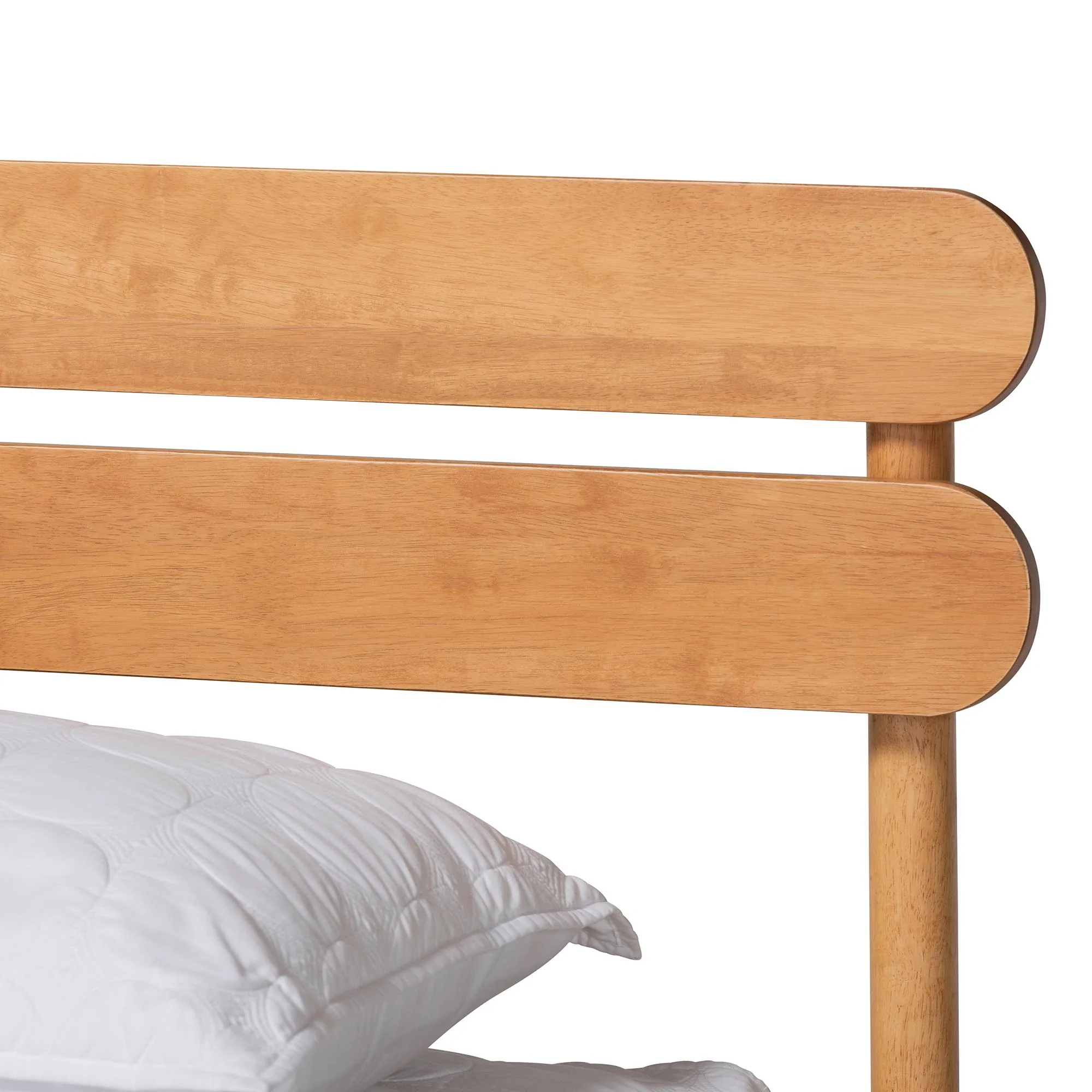 Baxton Studio Quincia Japandi Sandy Brown Finished Wood Queen Size Platform Bed - Image 5