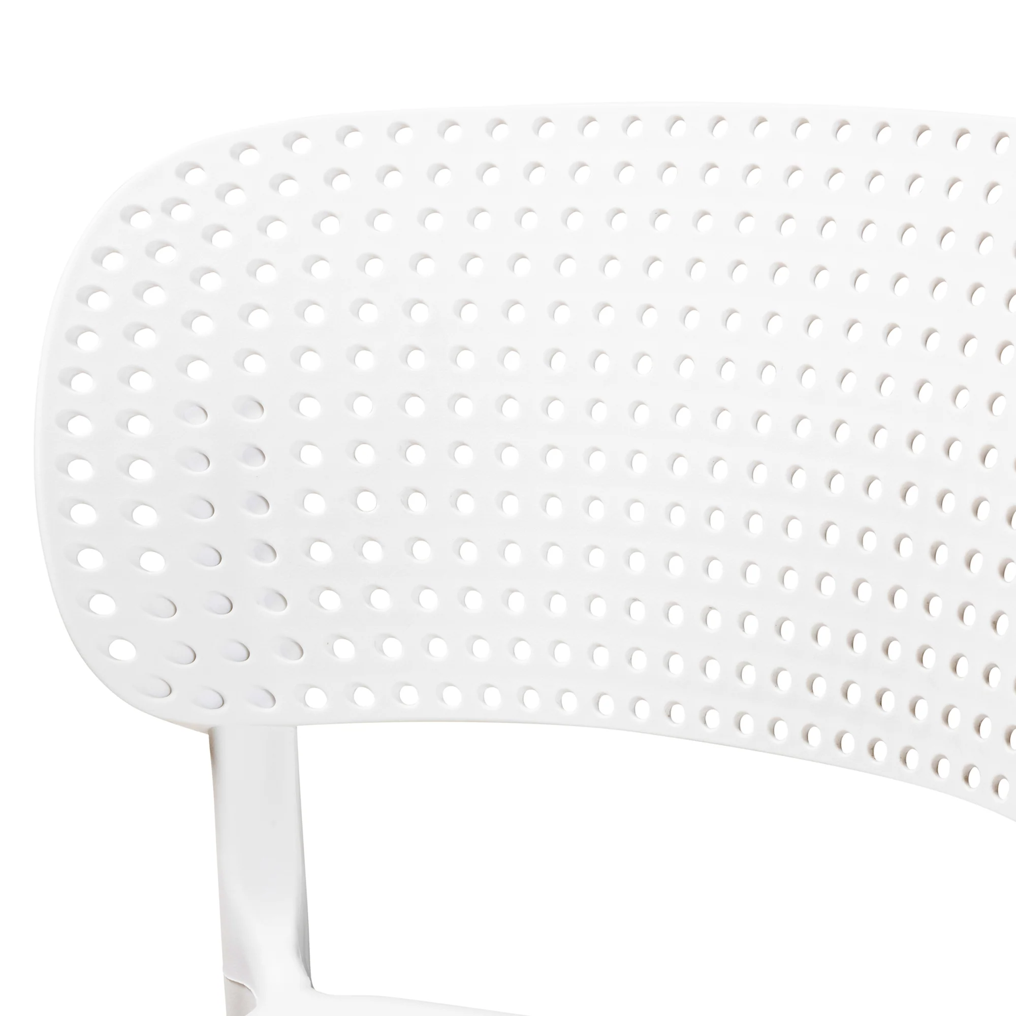 Baxton Studio Rae Modern and Contemporary White Finished Polypropylene Plastic 4-Piece Stackable Dining Chair Set - Image 5
