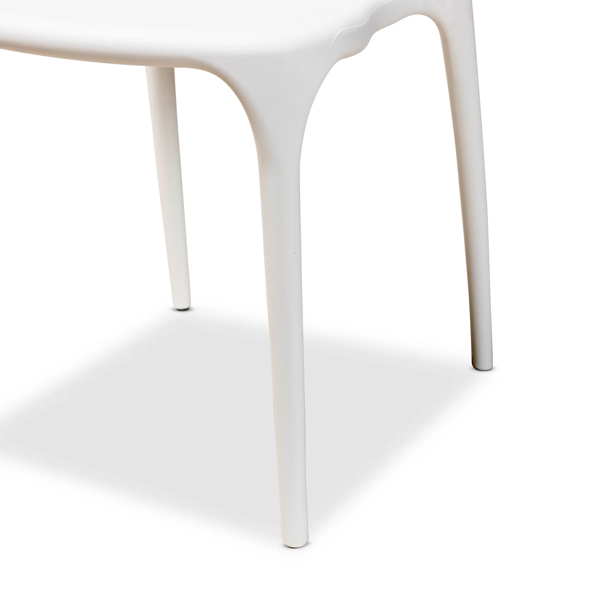 Baxton Studio Rae Modern and Contemporary White Finished Polypropylene Plastic 4-Piece Stackable Dining Chair Set - Image 6