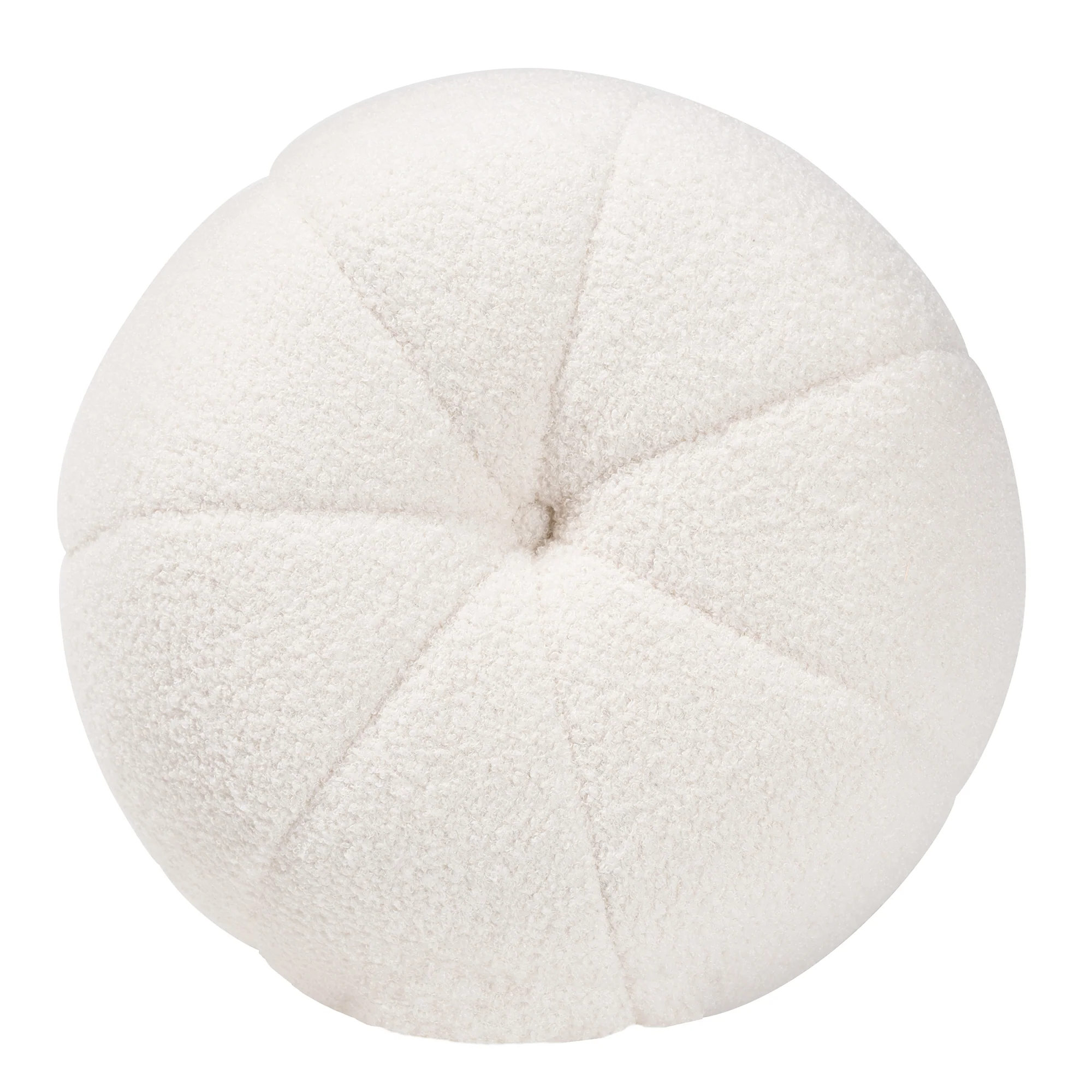 Baxton Studio Raelynn Modern and Contemporary Ivory Boucle Upholstered and Gold Metal Ottoman - Image 3