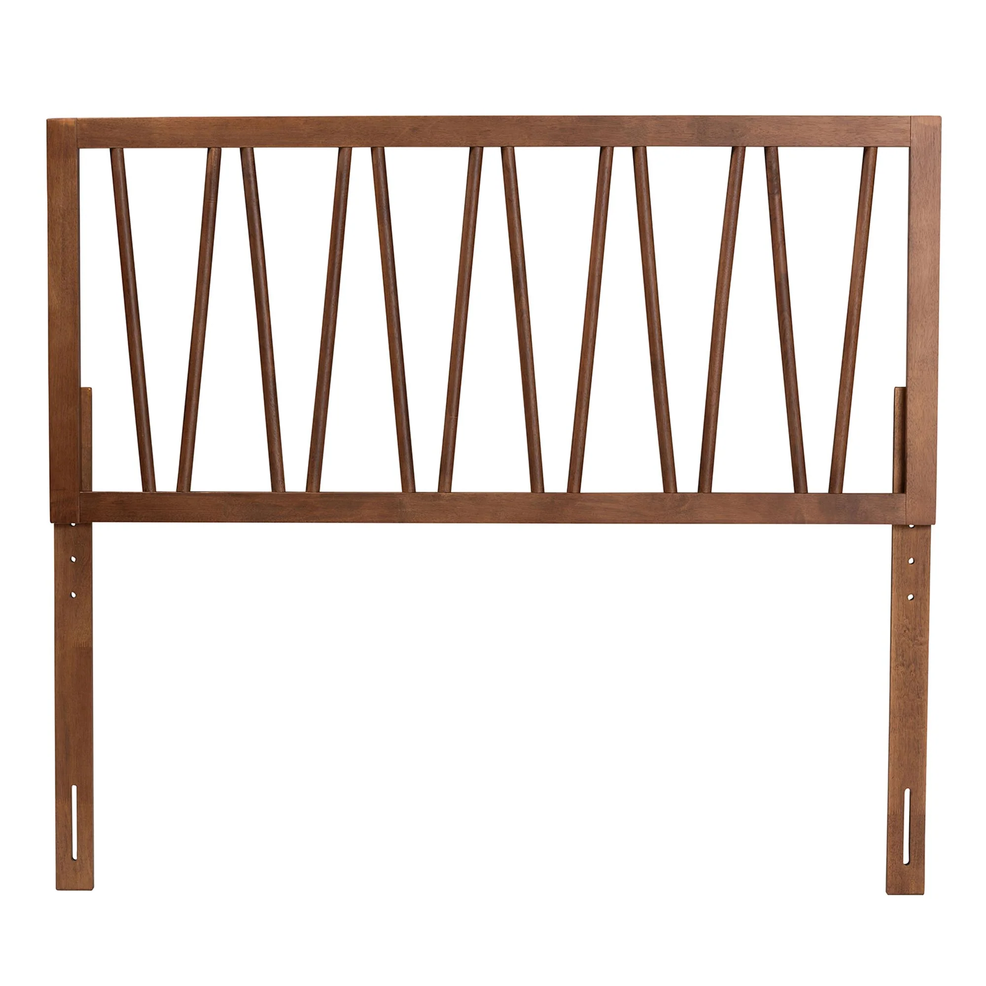 Baxton Studio Rahela Mid-Century Modern Ash Walnut Finished Wood Queen Size Headboard - Image 3