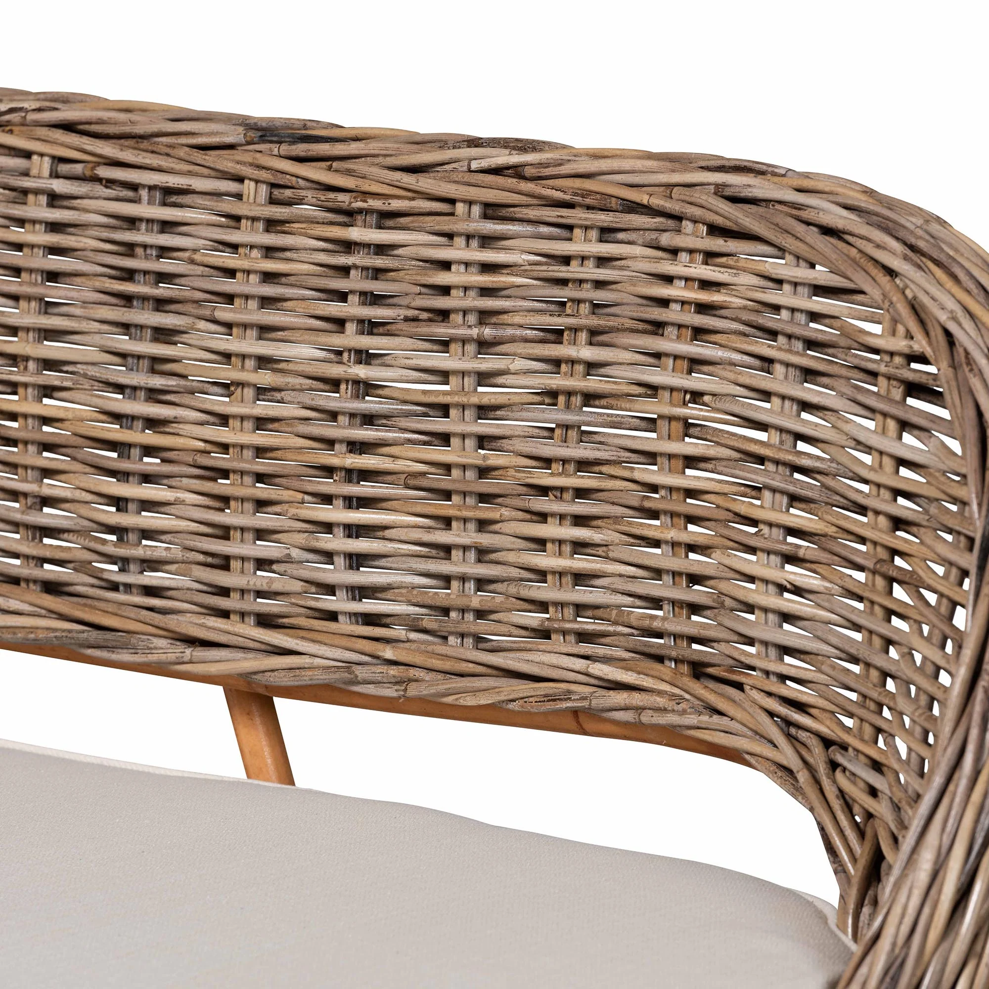 Baxton Studio Raisa Modern Bohemian Natural Kubu Rattan Bench and Wood Table 3-Piece Dining Nook Set - Image 10