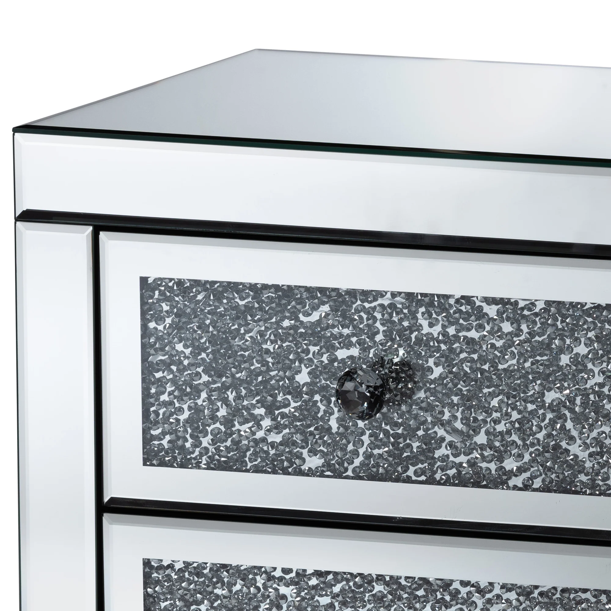 Baxton Studio Ralston Contemporary Glam and Luxe Mirrored 3-Drawer End Table - Image 7