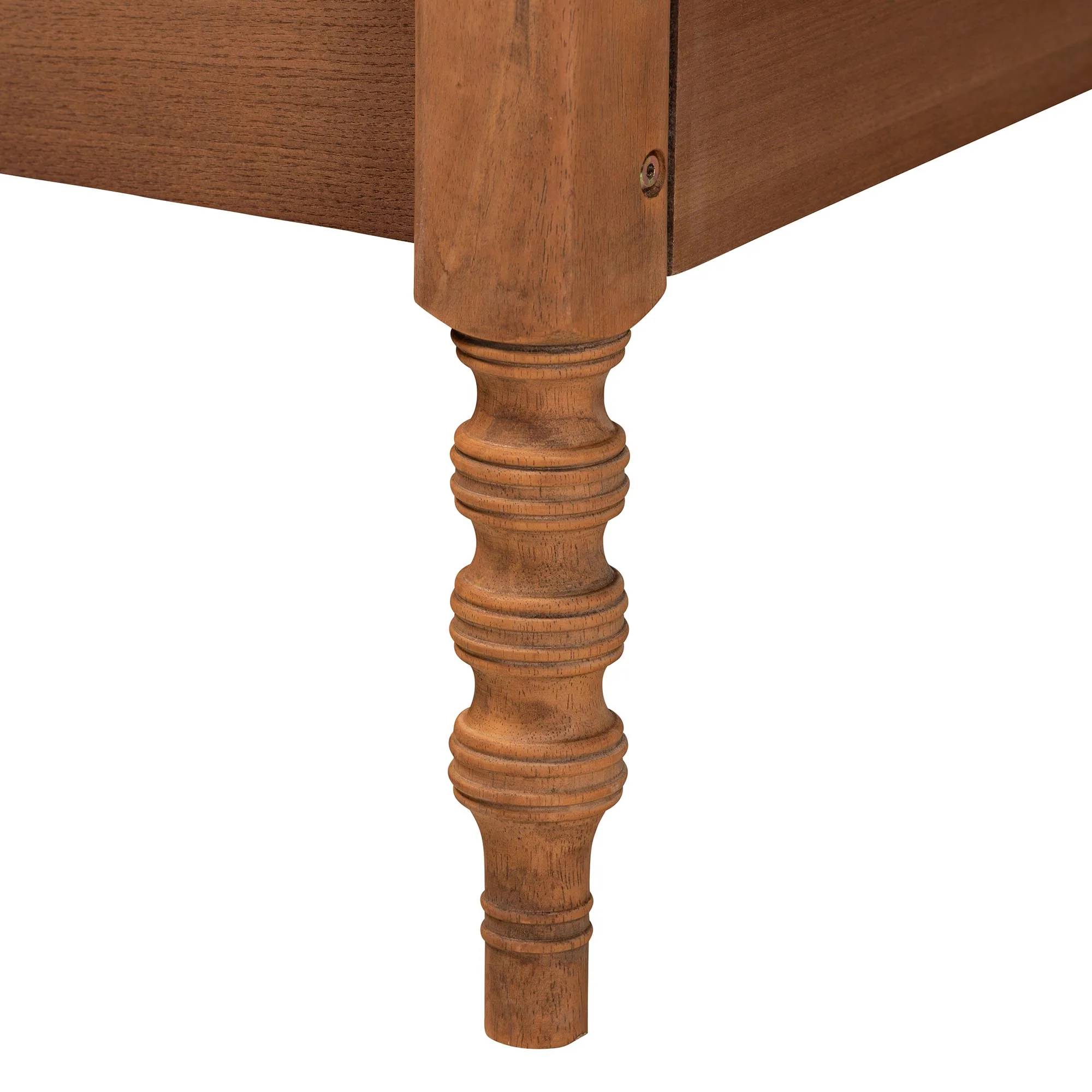 Baxton Studio Randalin Classic and Traditional Grey Fabric and Walnut Brown Finished Wood Queen Size Platform Bed - Image 10