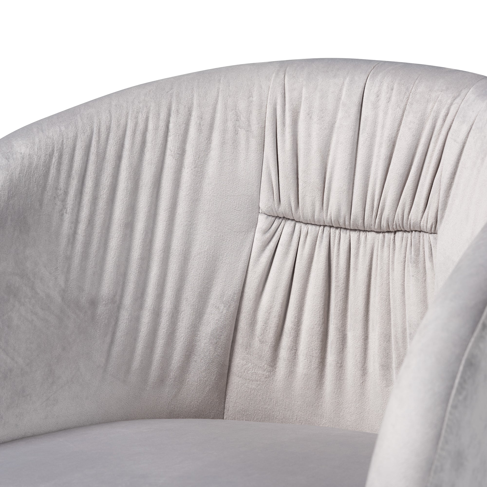 Baxton Studio Ravenna Contemporary Glam and Luxe Grey Velvet Fabric and Gold Metal Swivel Office Chair - Image 10
