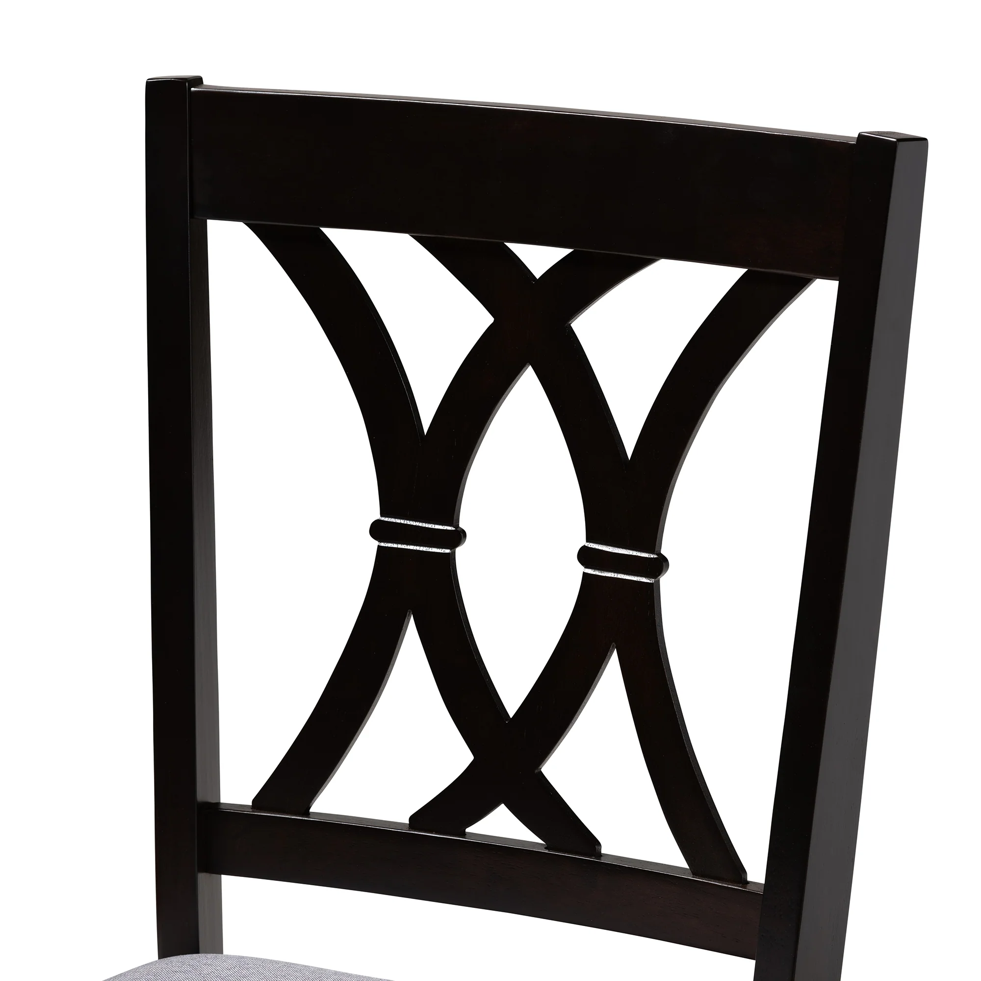Baxton Studio Reneau Modern and Contemporary Sand Fabric Upholstered Espresso Brown Finished Wood Dining Chair Set of 4 - Image 11