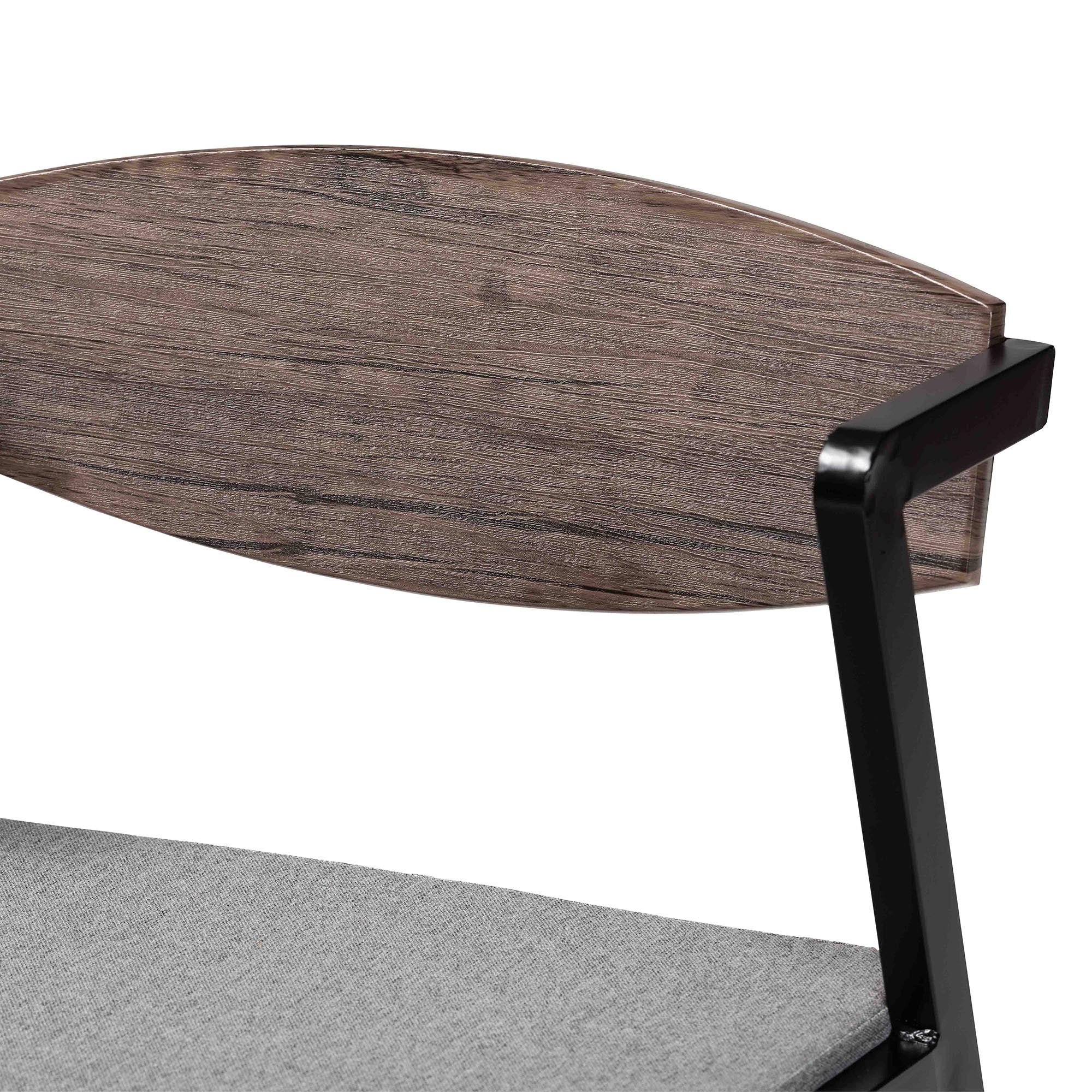 Baxton Studio Revelin Industrial Grey Fabric and Metal Dining Set - Image 8